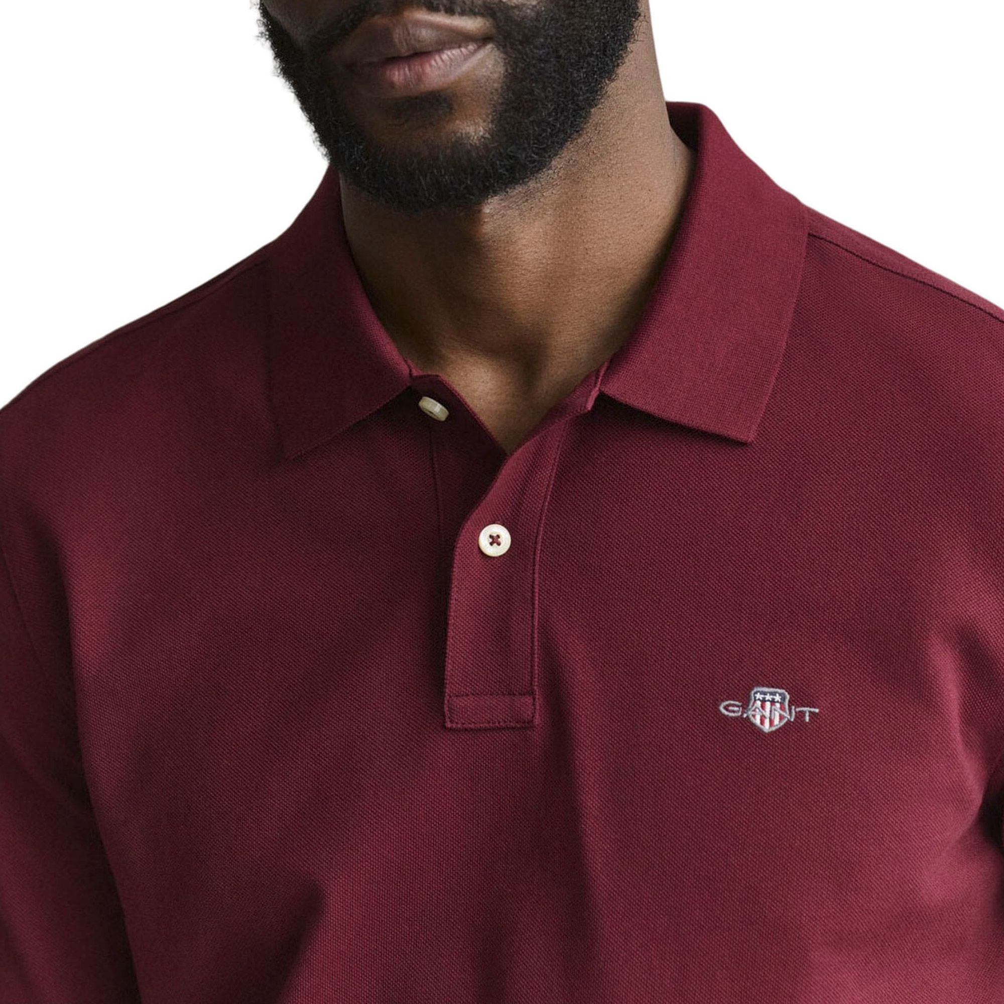 Polo T-shirt Gant Shield Piqué Rugger Longsleeve Homme