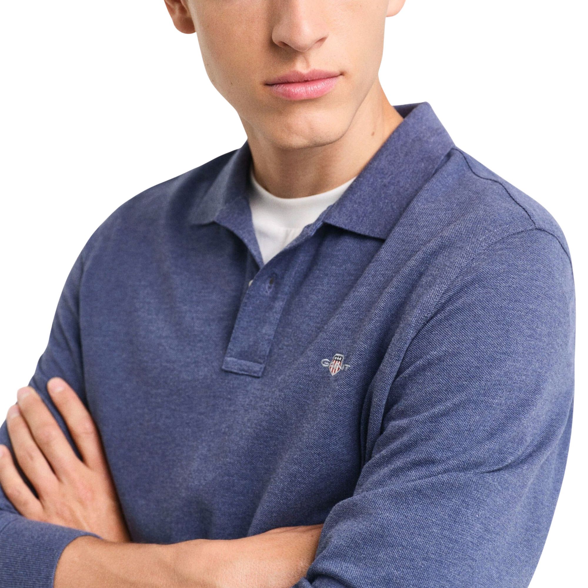 Gant Shield Piqué Rugger Longsleeve Polo Heren