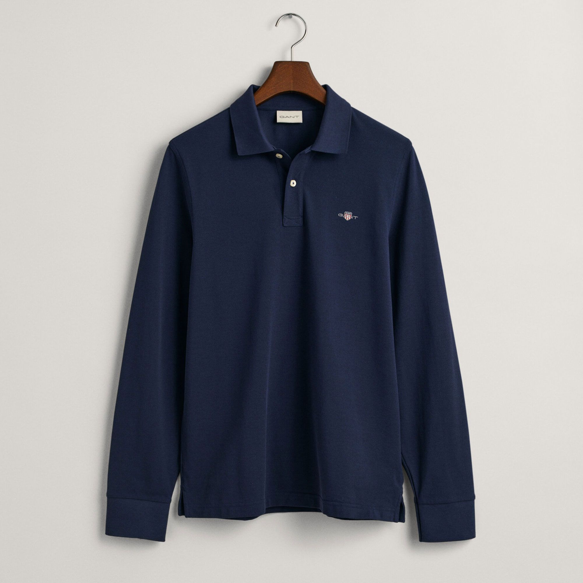 Gant Shield Piqué Rugger Longsleeve Polo Heren