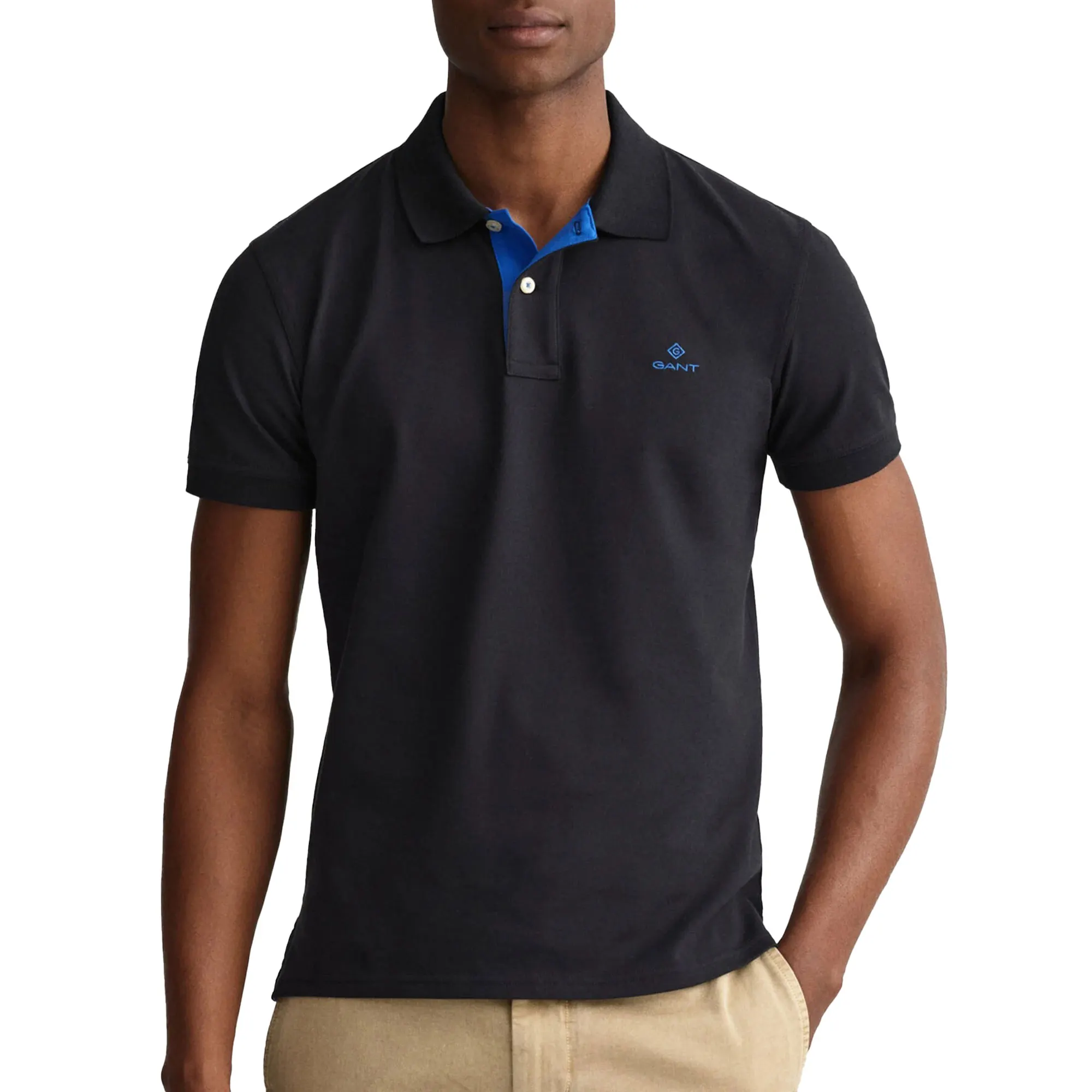 Gant Contrast Collar Pique Rugger Polo Heren