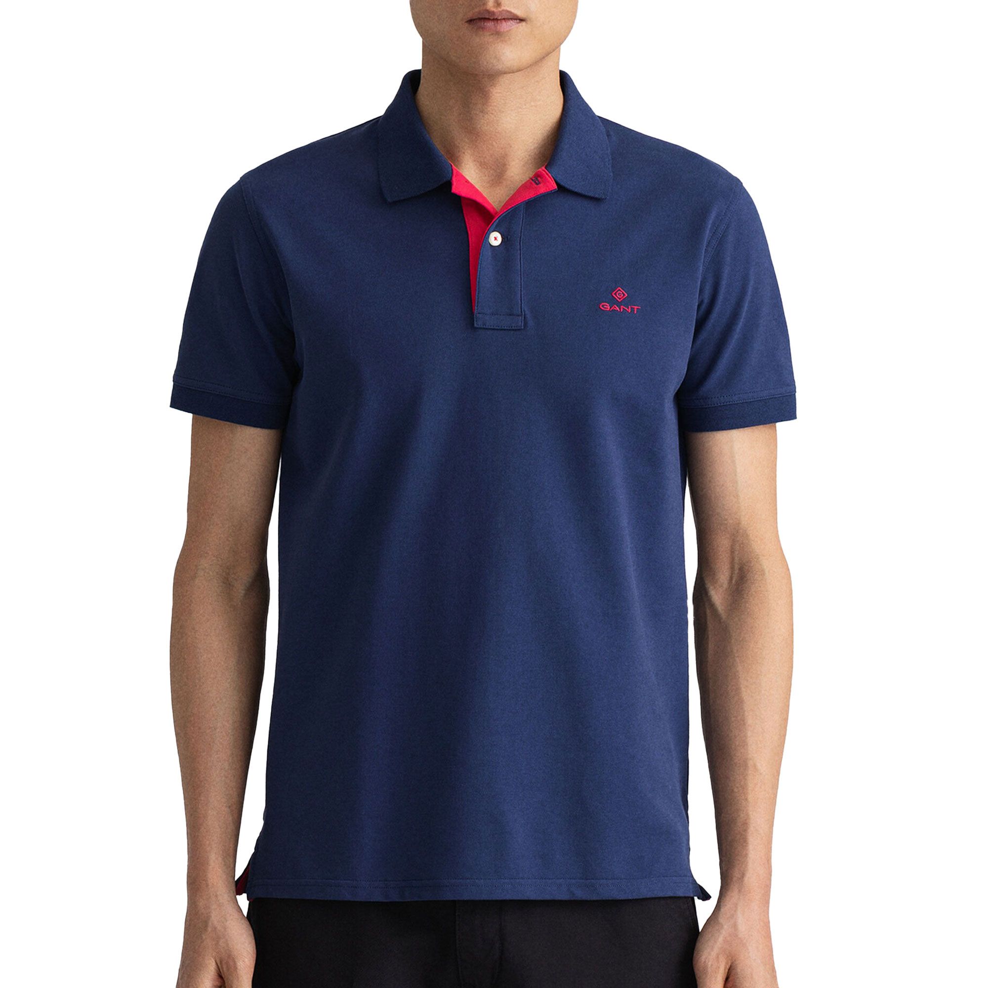 Gant Contrast Collar Pique Rugger Polo Heren