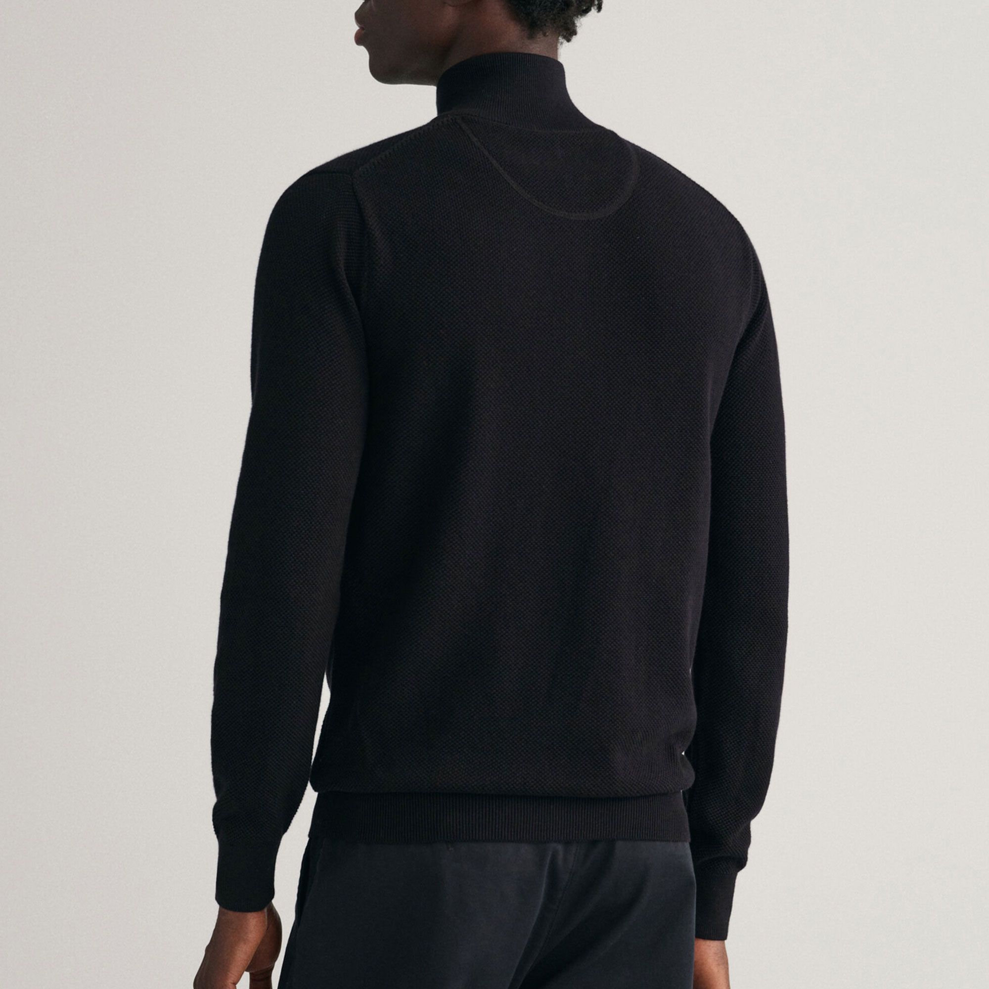 Gant Pique Half Zip Sweater Heren