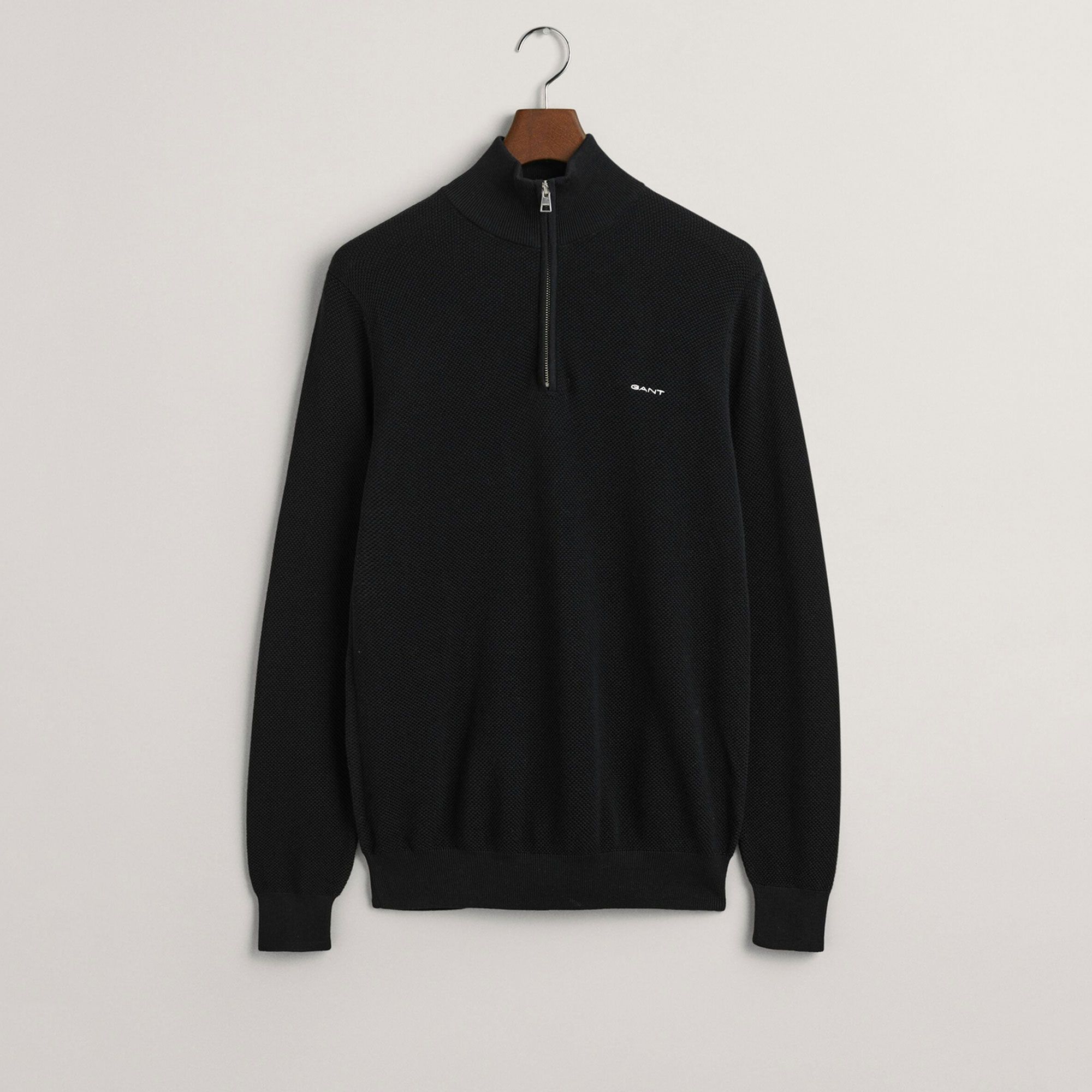Gant Pique Half Zip Sweater Heren