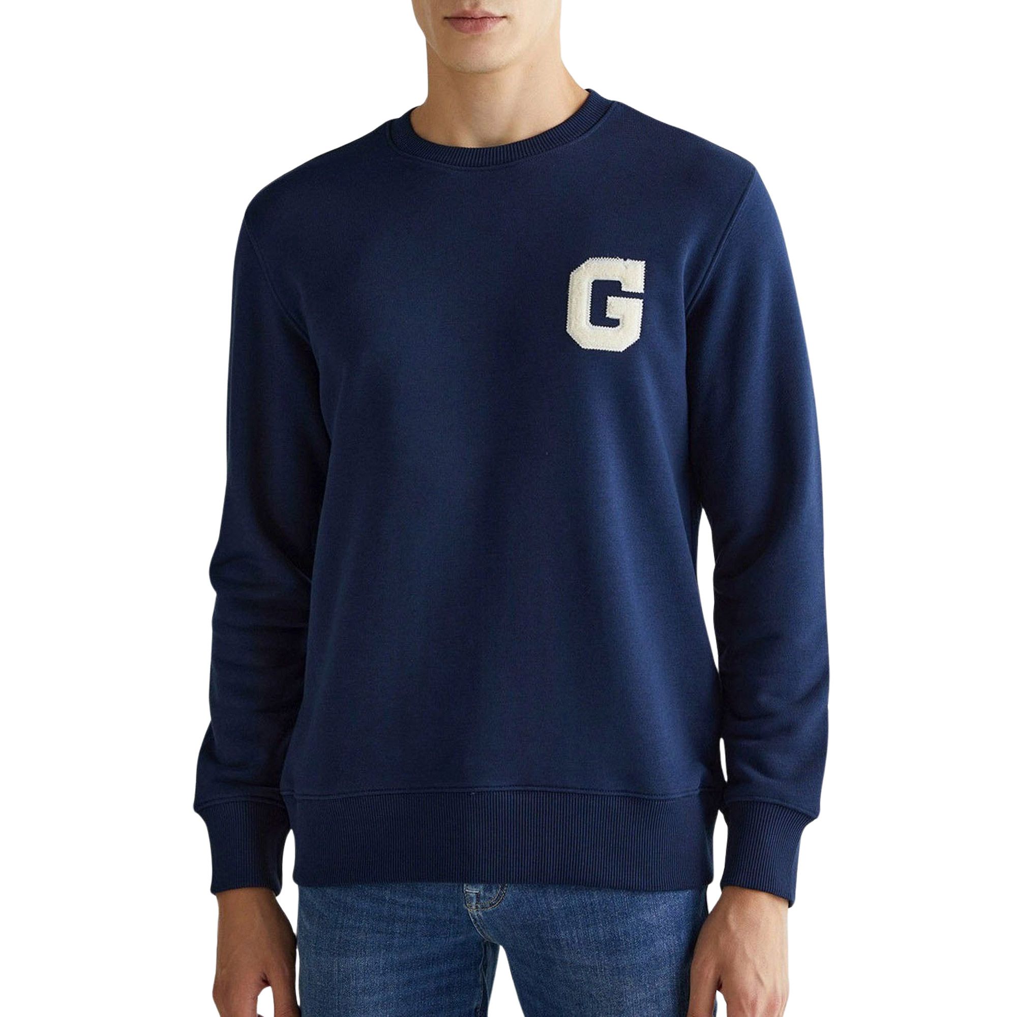 Pull GANT Homme Lin Soie Coton – Bleu, Taille L, état Très Bon