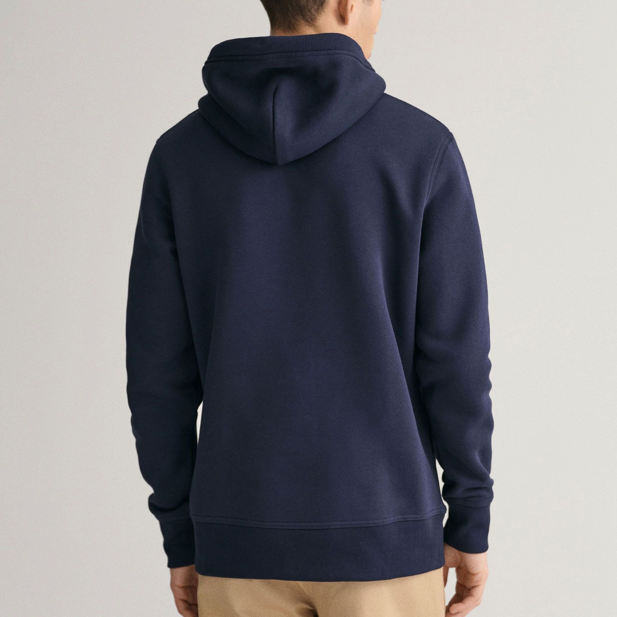 Gant REG SHIELD HOODIE Blauw - Gratis levering | ! - Textiel Capuchon sweaters Heren € 119,00