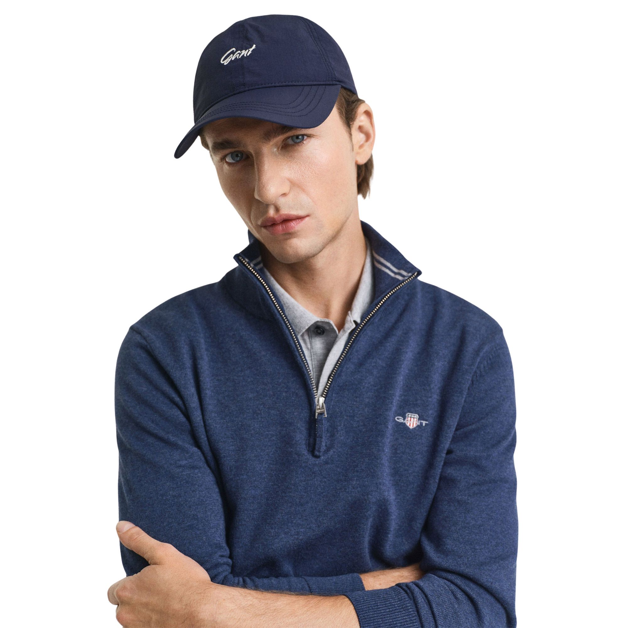 Gant Classic Sweat zippé demi-fermeture Homme