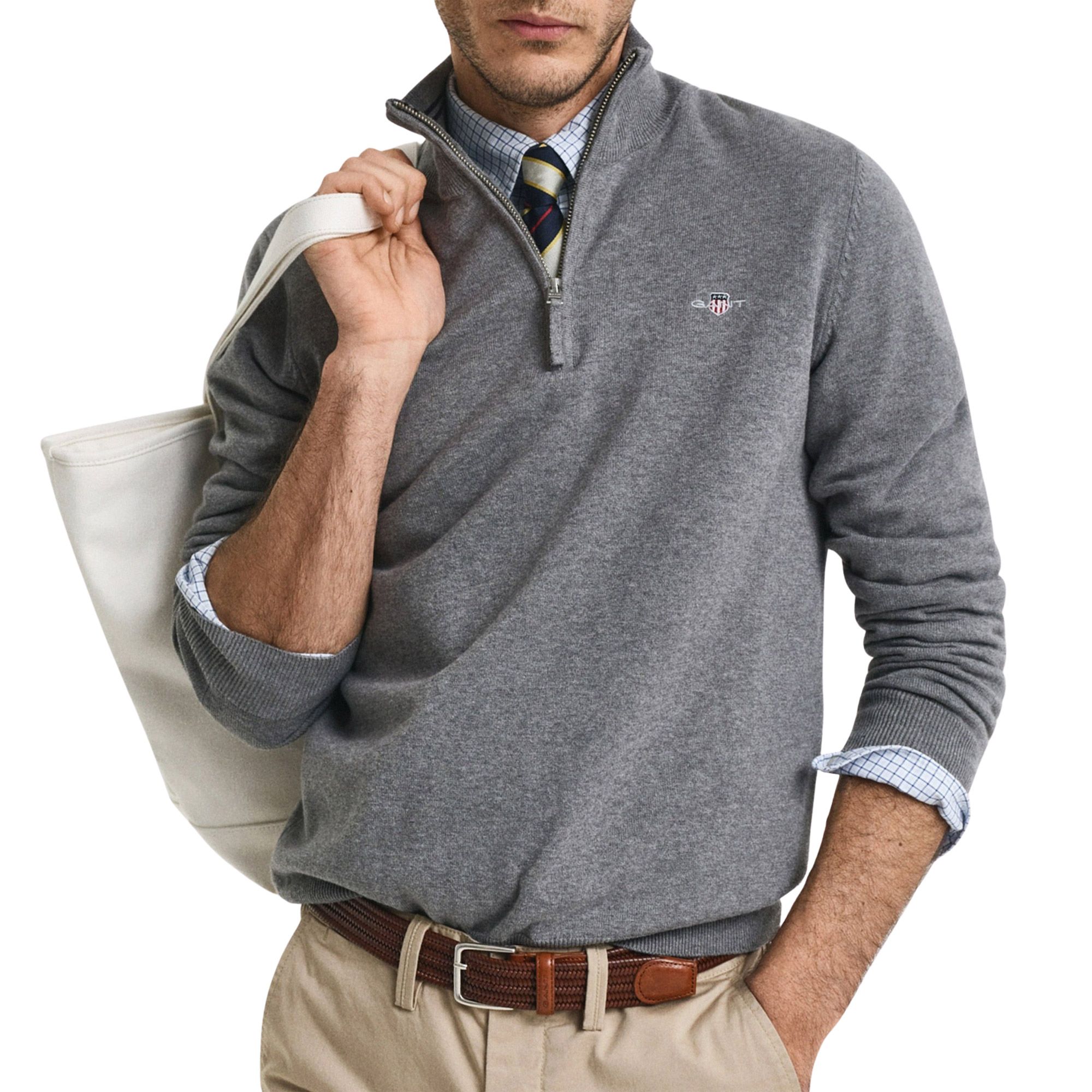 Gant Classic Half Zip Sweater Heren