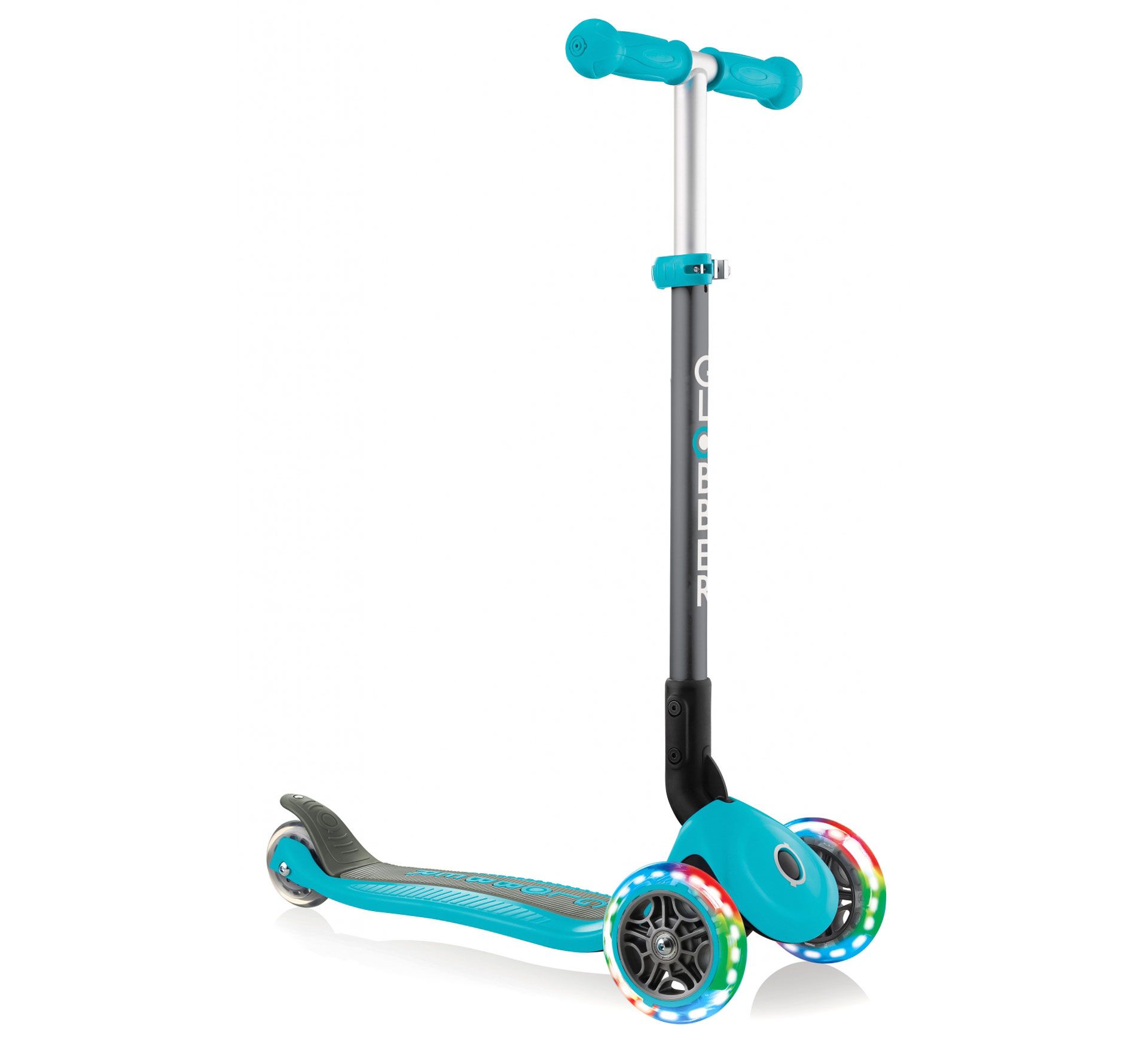 Globber Primo Lights Wood Opvouwbare Tri-Scooter Globber Primo Lights Wood Opvouwbare Tri-Scooter