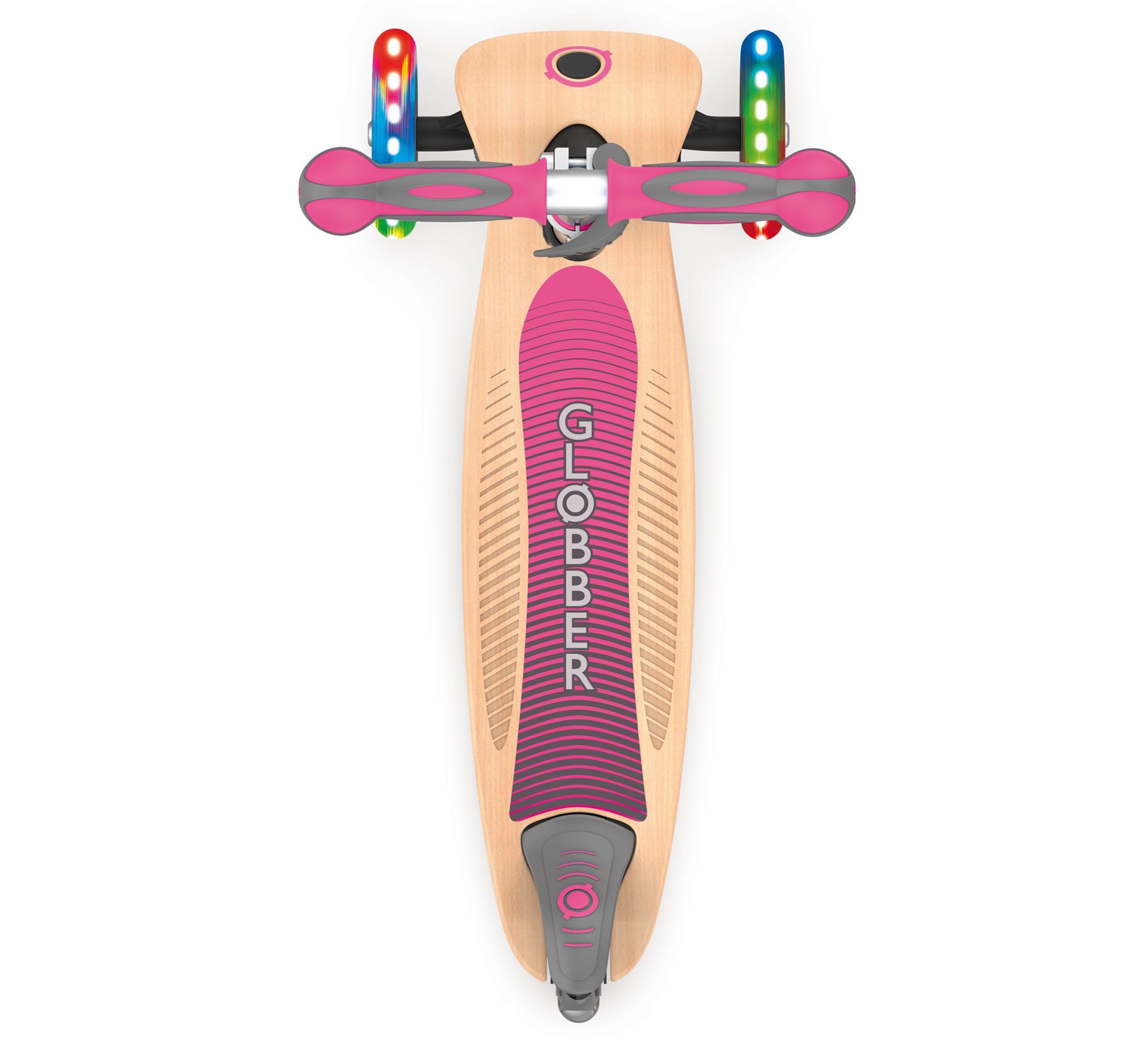 Globber Primo Lights Wood Opvouwbare Tri-Scooter