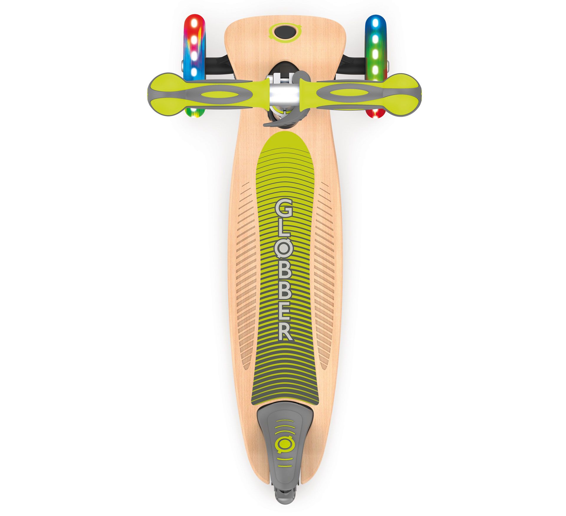 Globber Primo Lights Wood Opvouwbare Tri-Scooter