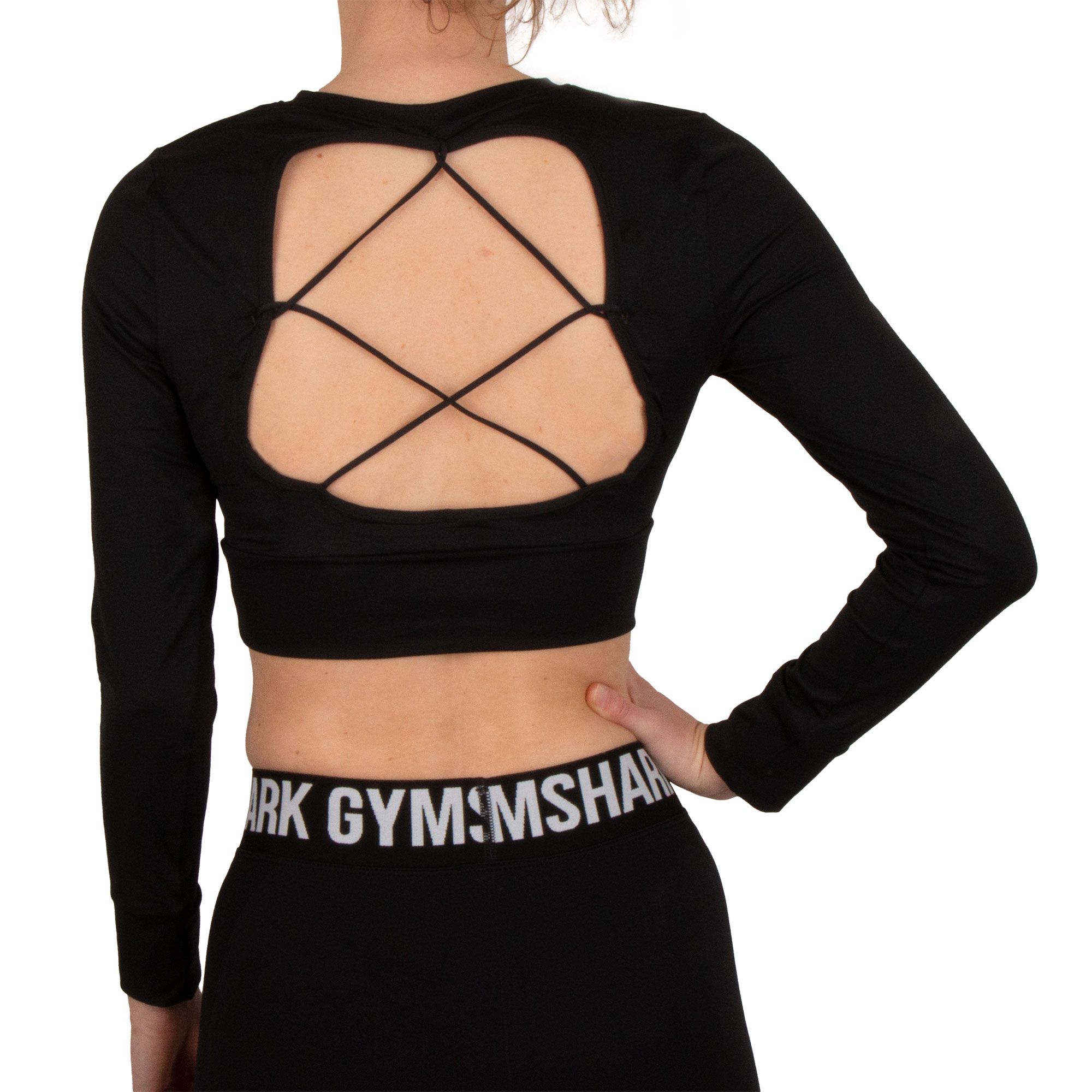 Gymshark Pause Strappy Back Crop Longsleeve Shirt Dames