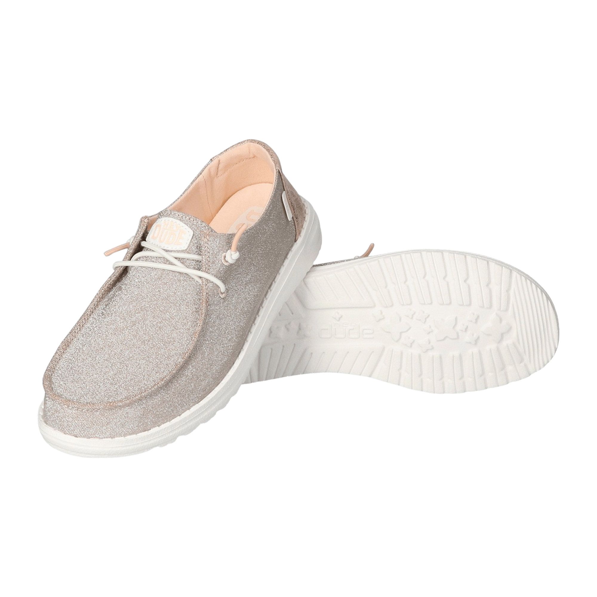 HEYDUDE Wendy Metallic Sparkle Slip-On Sneakers Dames