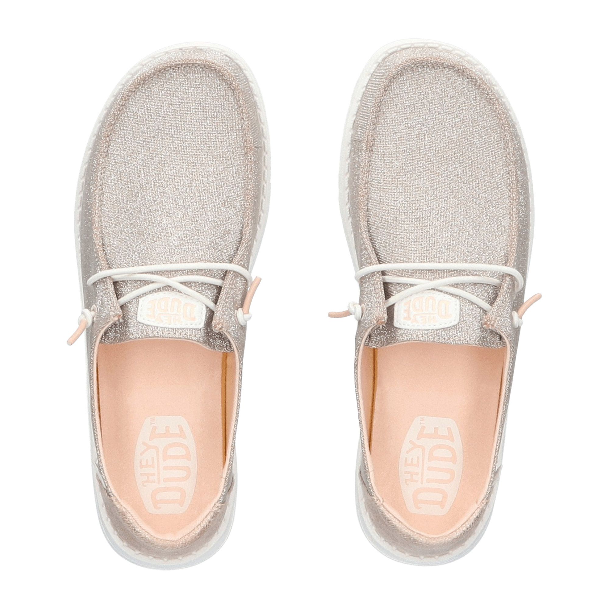 HEYDUDE Wendy Metallic Sparkle Slip-On Sneakers Dames
