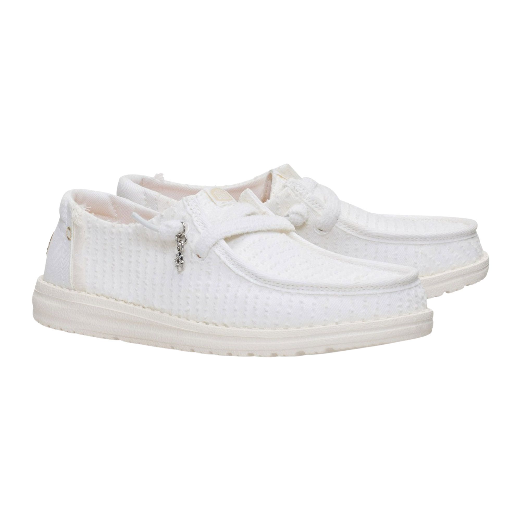 HEYDUDE Wendy Frayed Canvas Slip-On Sneakers Dames