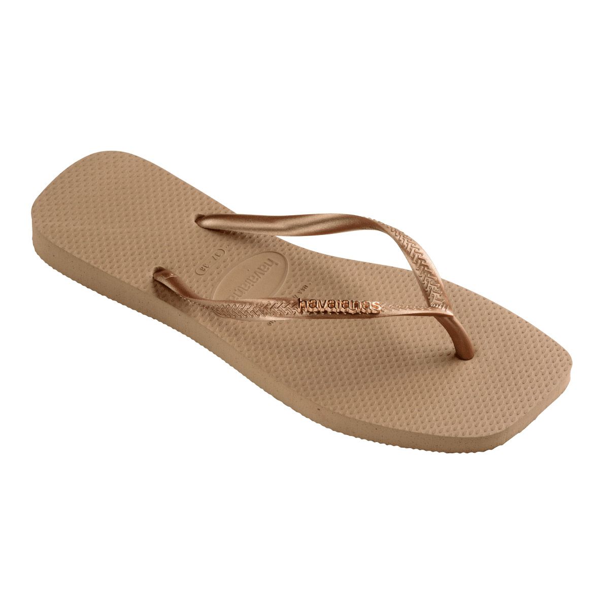 Tongs Havaianas Square Logo Metallic Femmes