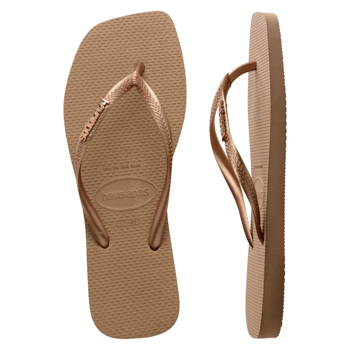 Tongs Havaianas Square Logo Metallic Femmes