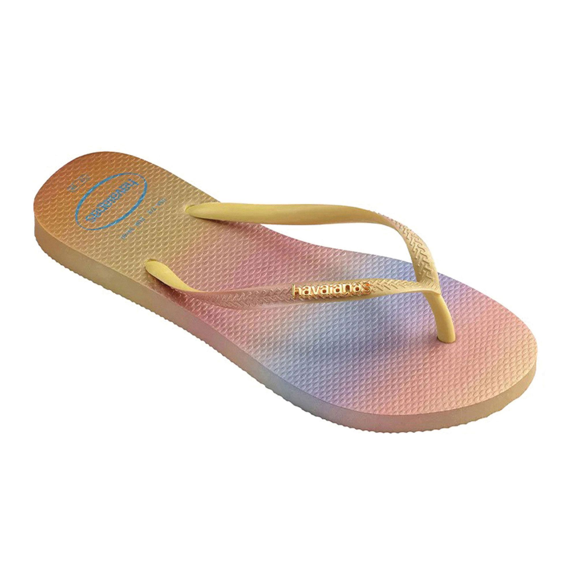 Havaianas HAVAIANAS FLIP FLOP SLIM GRADIENT SUNSET - Teensandalen - white/lichtblauw