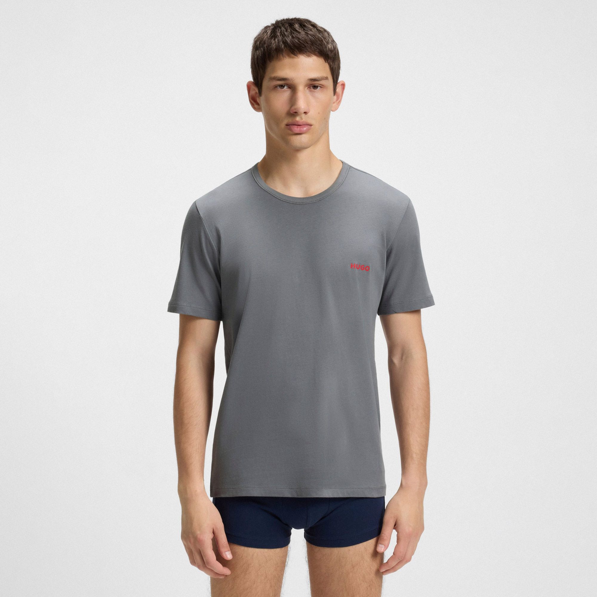 Hugo Cotton Jersey Crew Shirt Heren (3-pack)