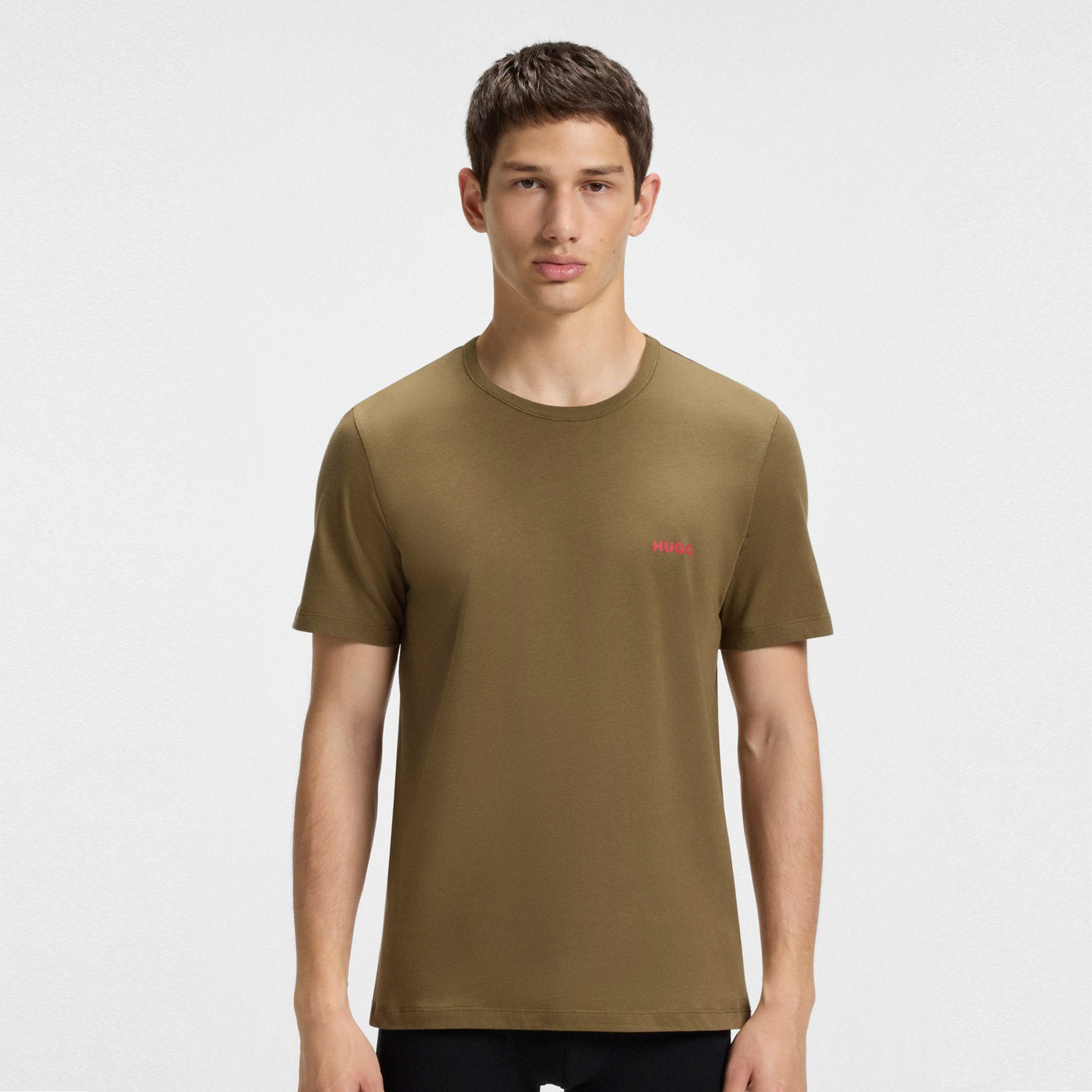 Hugo Cotton Jersey Crew Shirt Heren (3-pack)