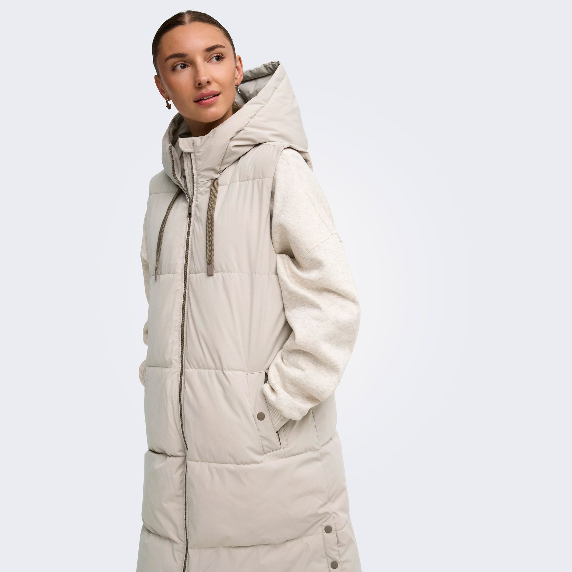 JDY Blair Long Hooded Puffer Bodywarmer Dames
