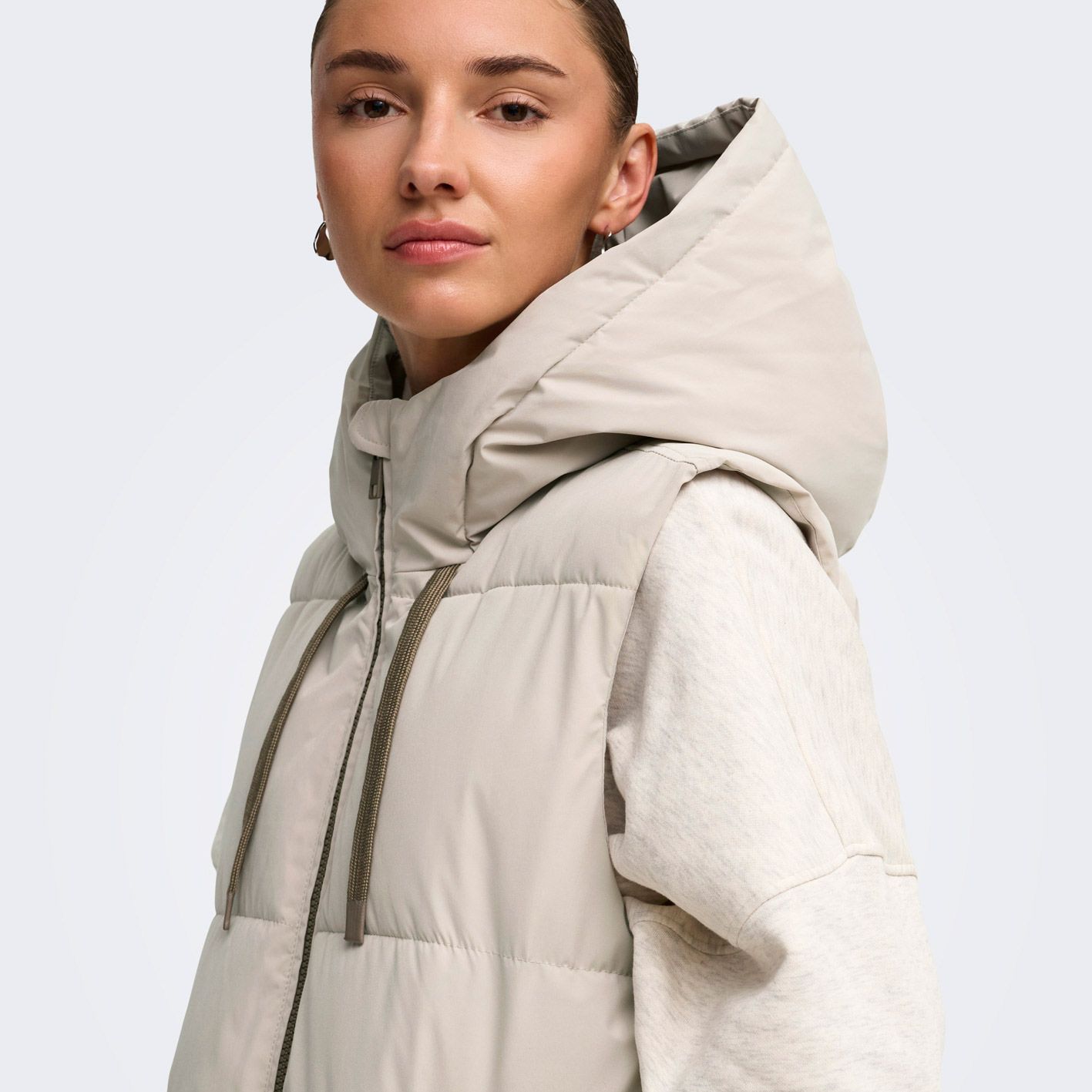 JDY Blair Long Hooded Puffer Bodywarmer Dames