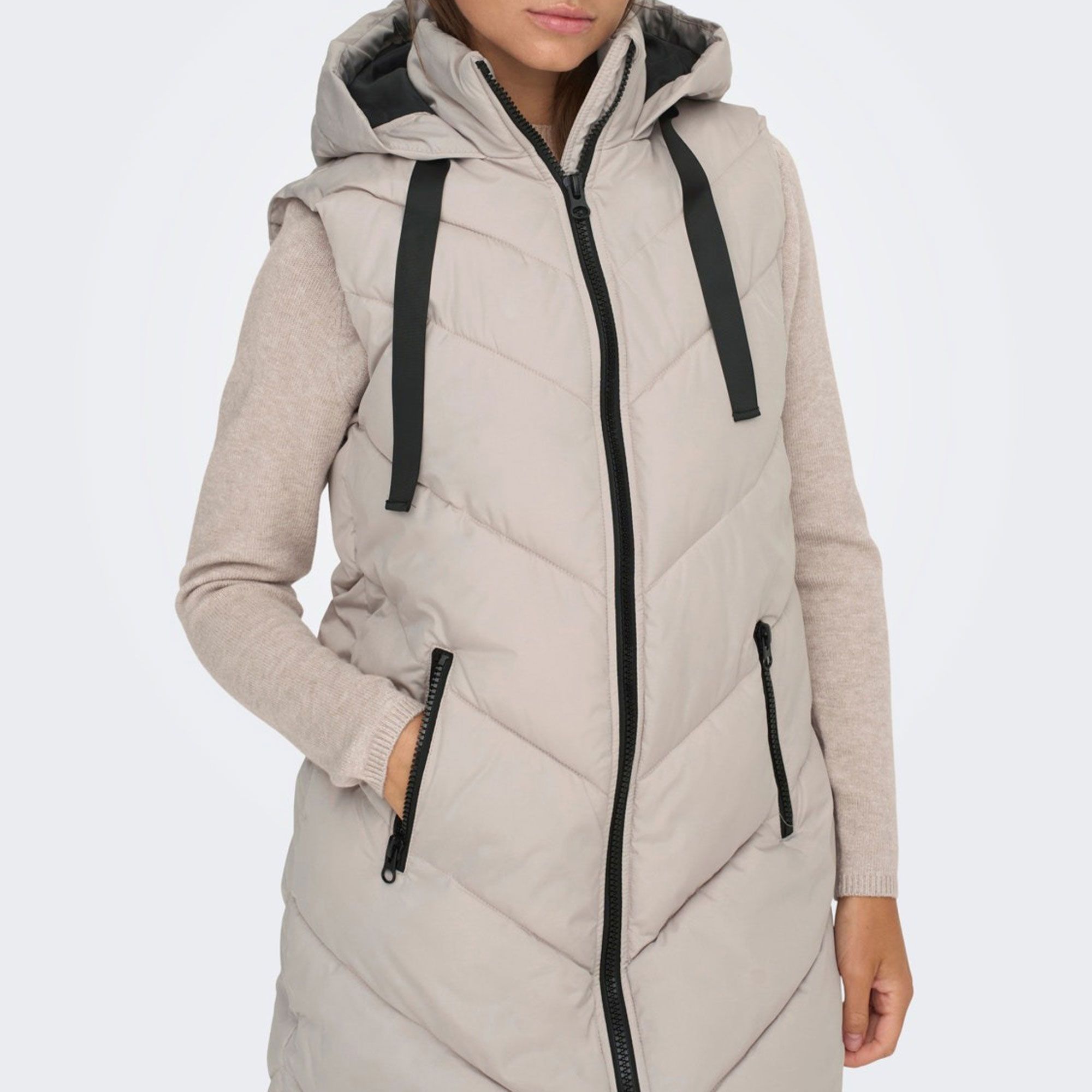 JDY Skylar Padded Hooded Waistcoat Weste Damen