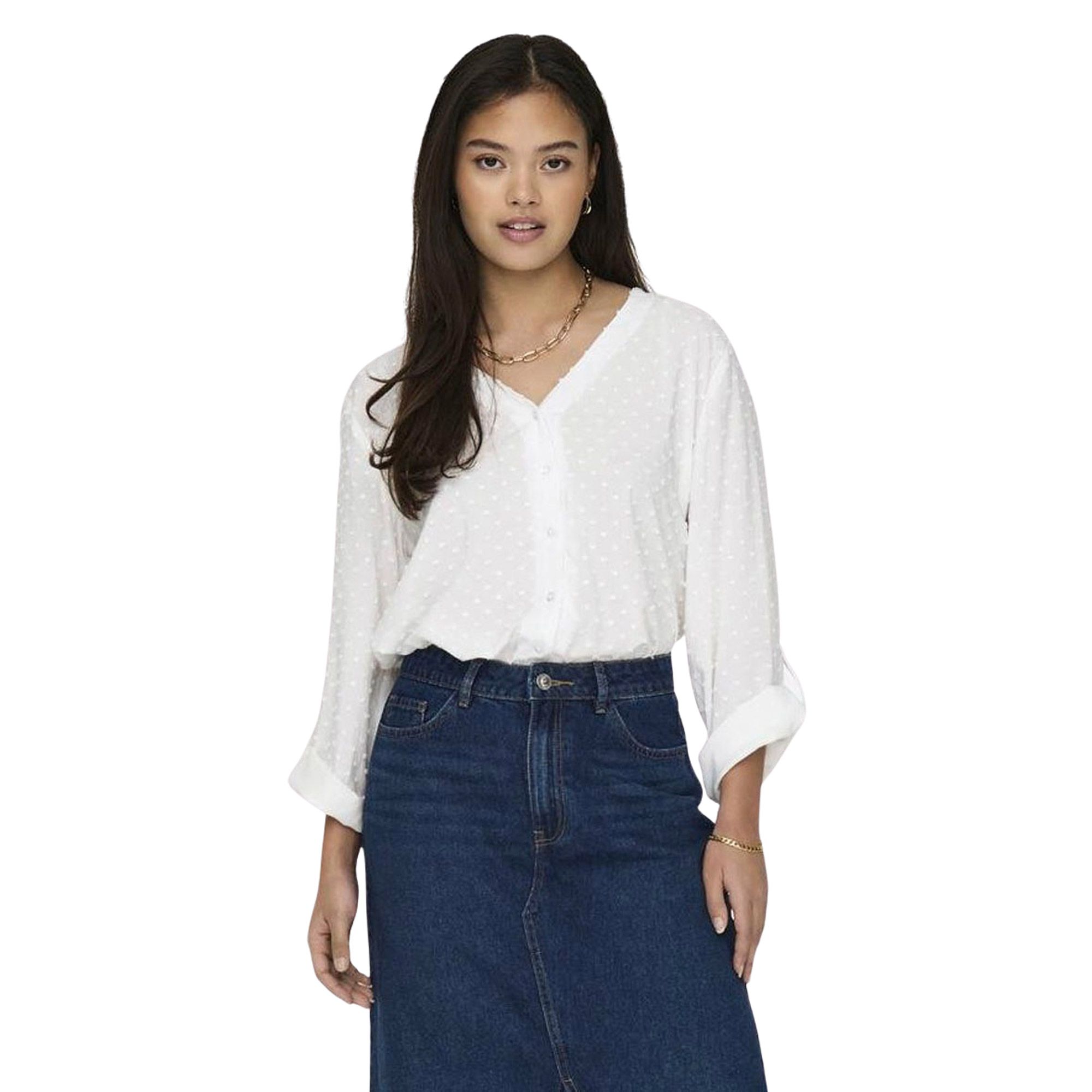 JDY Diana Life 7/8 Dobby Blouse Dames