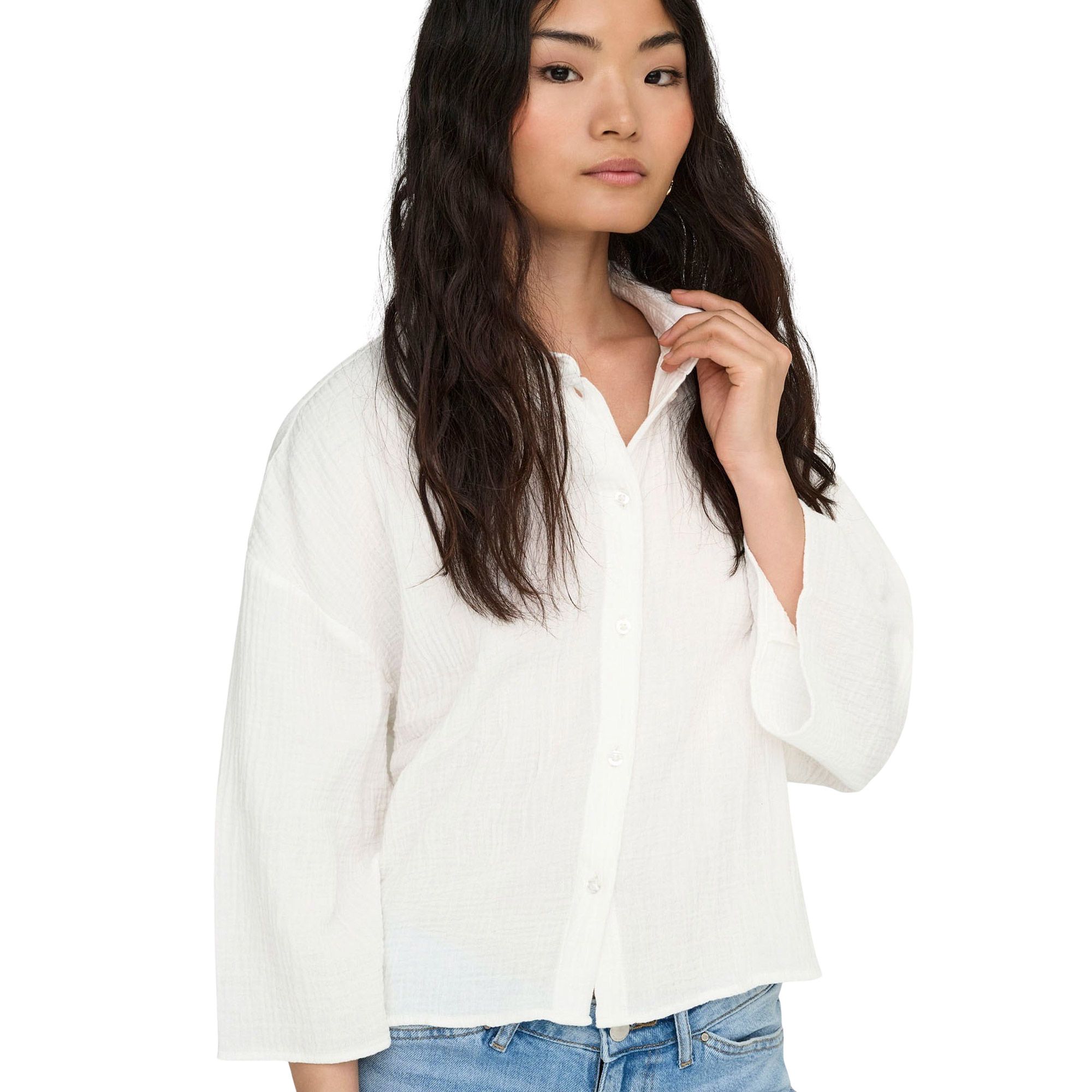 JDY Theis Life 3/4 Cropped Blouse Dames