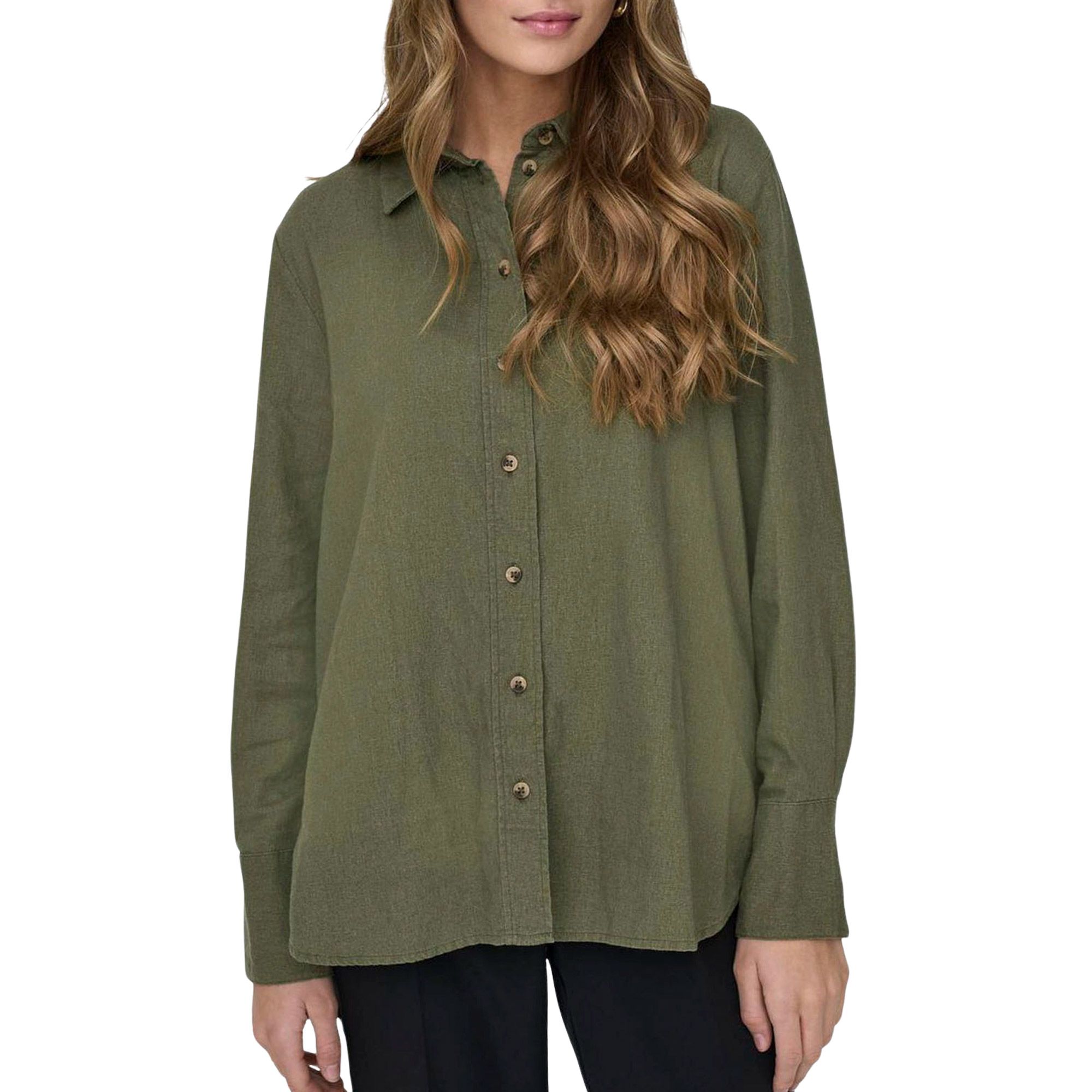 JDY Say L/S Linen Loose Overhemd Dames