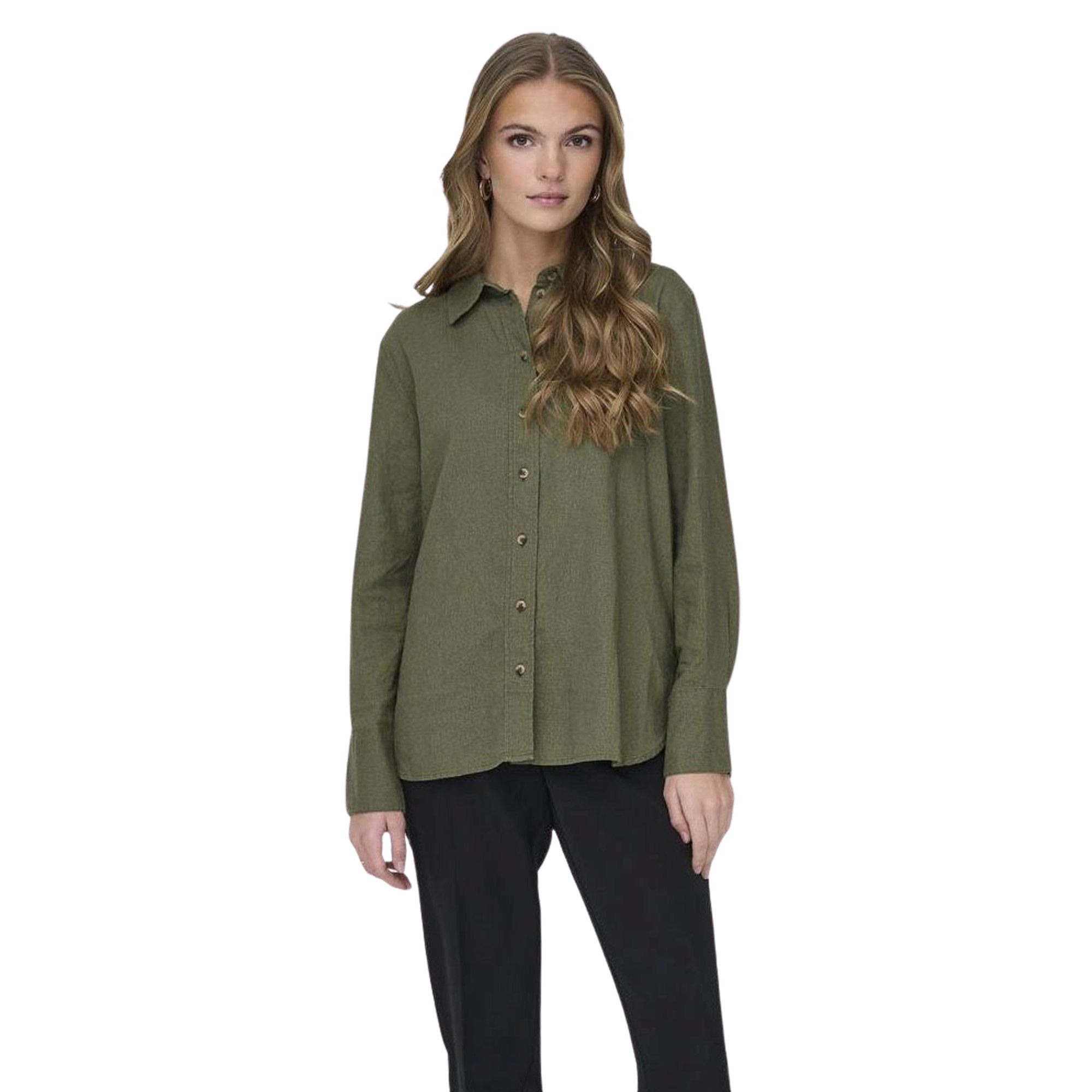 JDY Say L/S Linen Loose Overhemd Dames