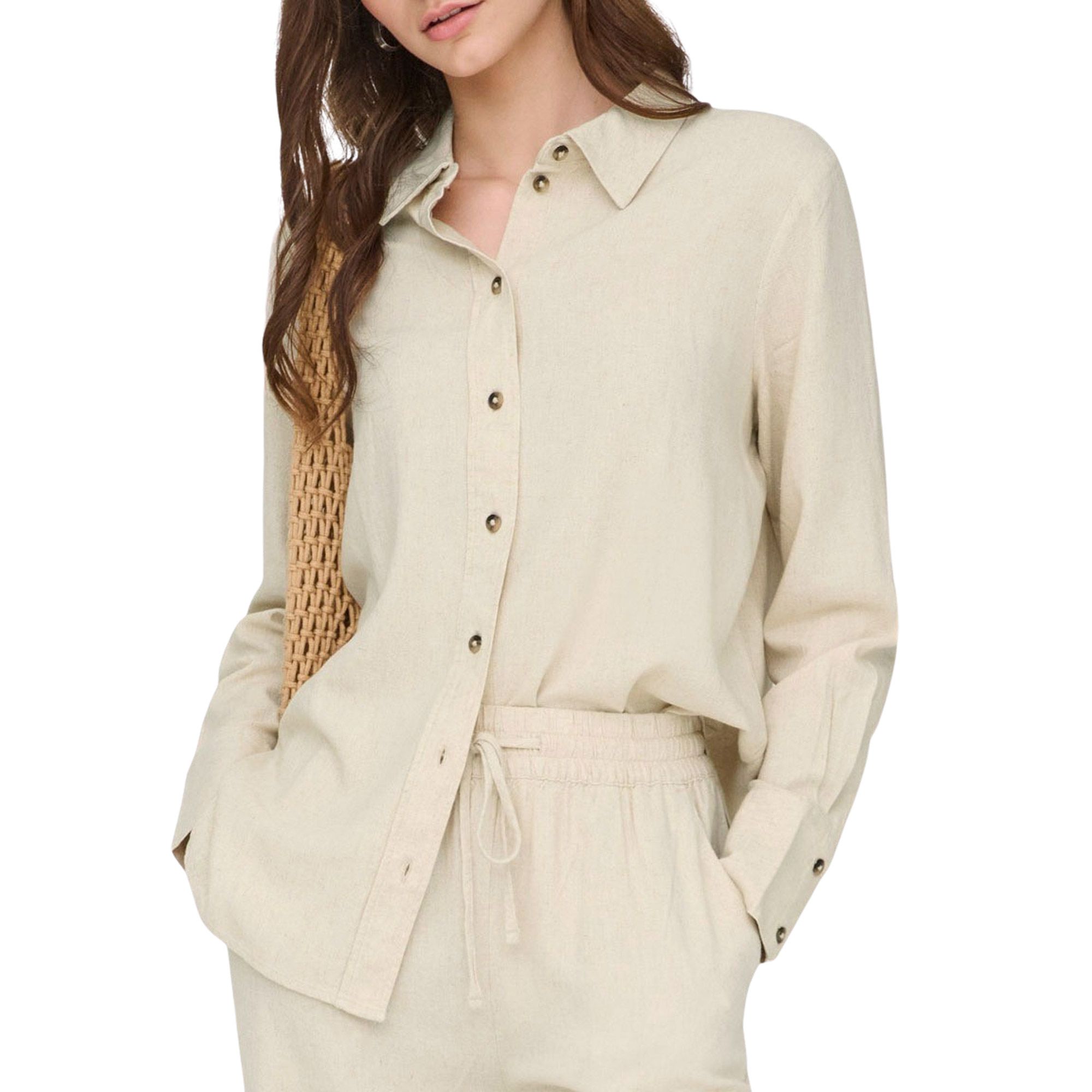 JDY Say L/S Linen Loose Overhemd Dames