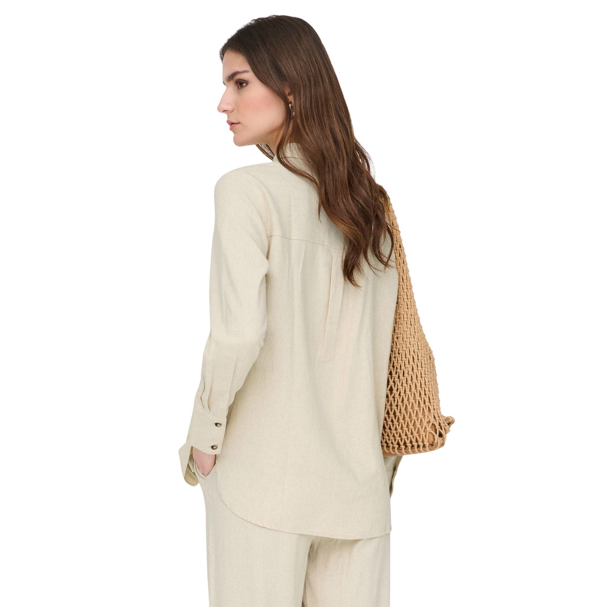 JDY Say L/S Linen Loose Overhemd Dames