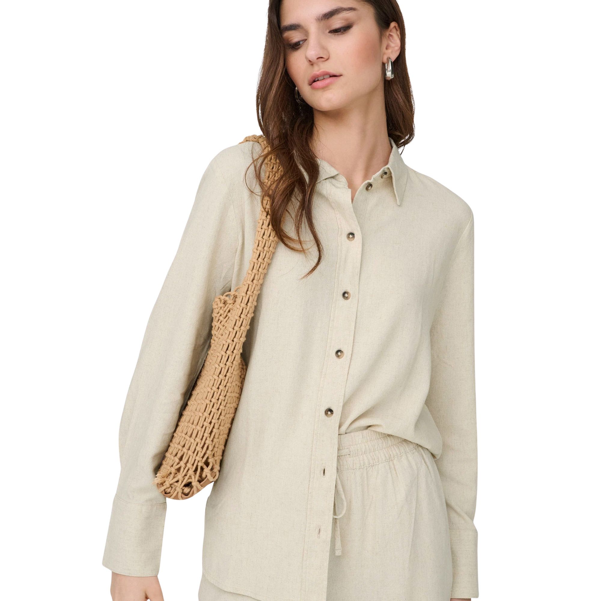 JDY Say L/S Linen Loose Overhemd Dames