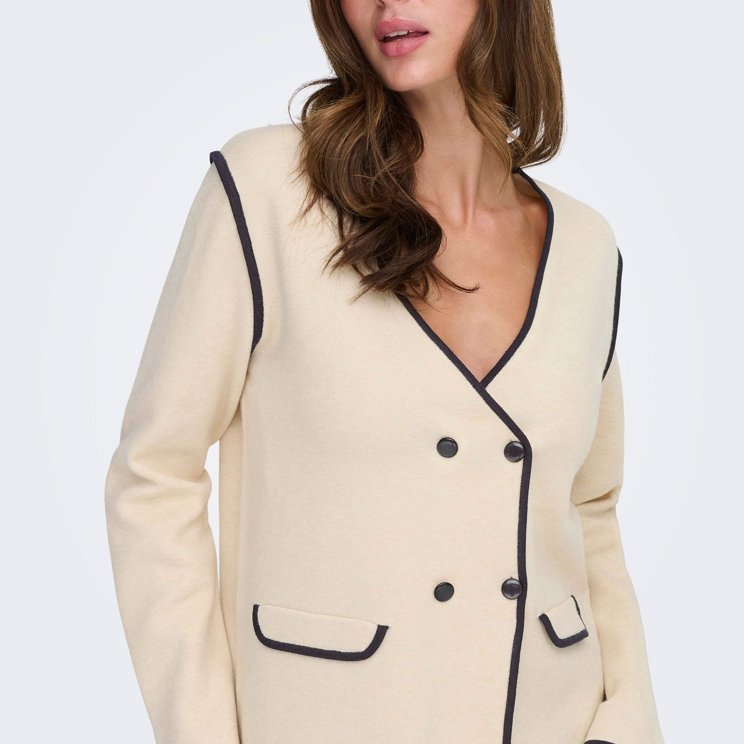 JDY Prime Life Contrast Knit Blazer Dames