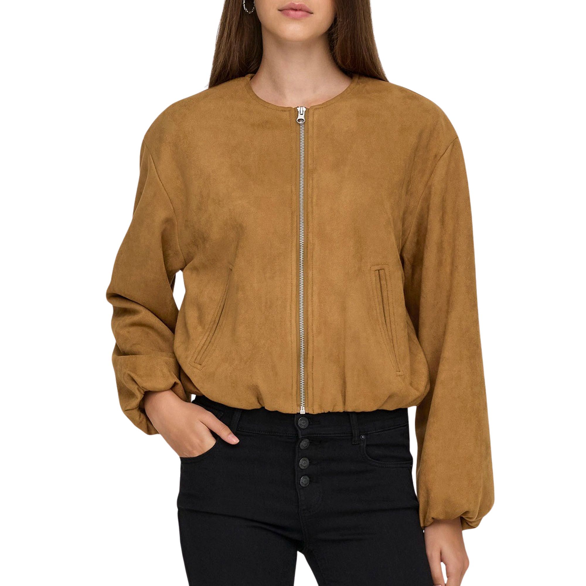 JDY Nia Faux Suède Balloon Jacke Damen