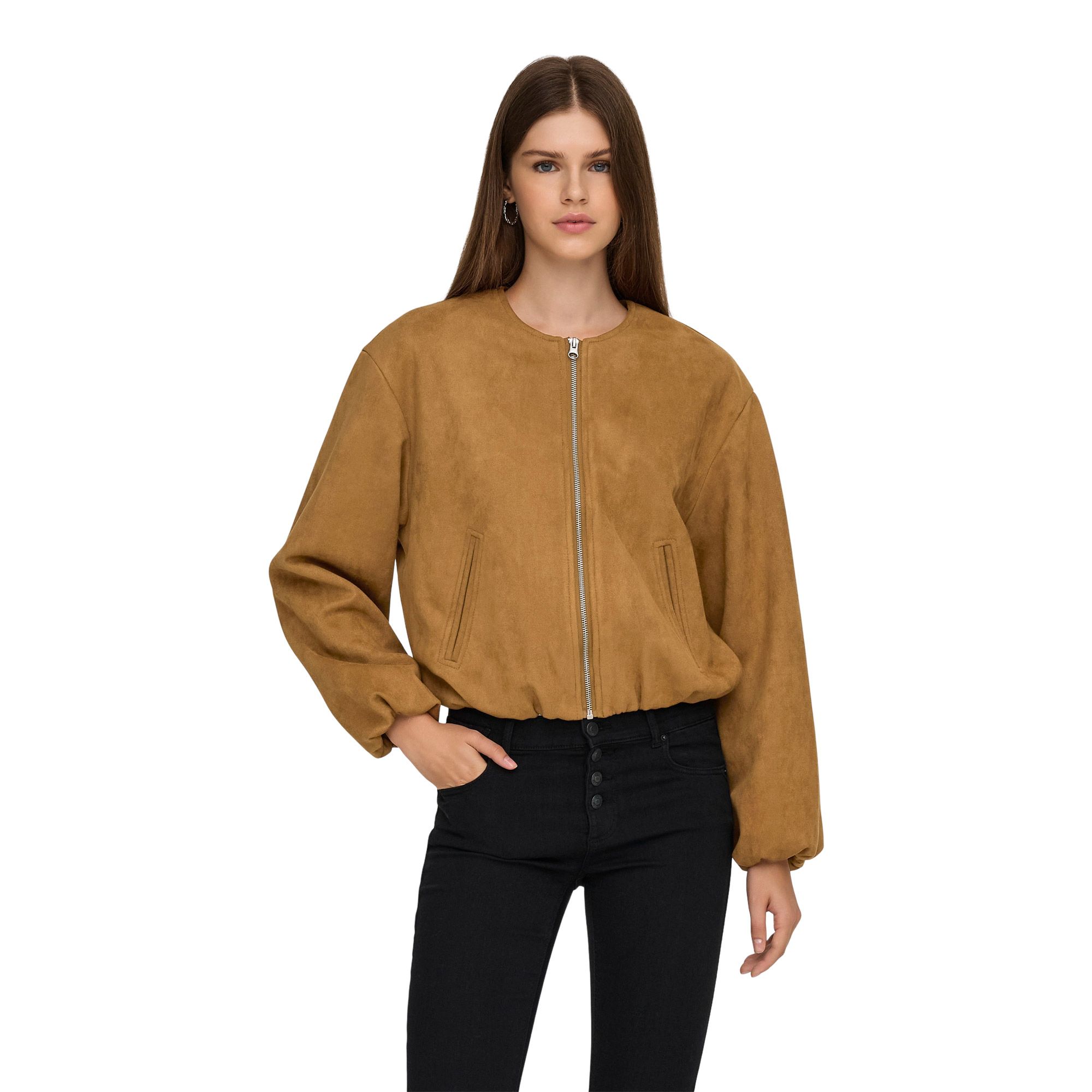 JDY Nia Faux Suède Balloon Jacke Damen