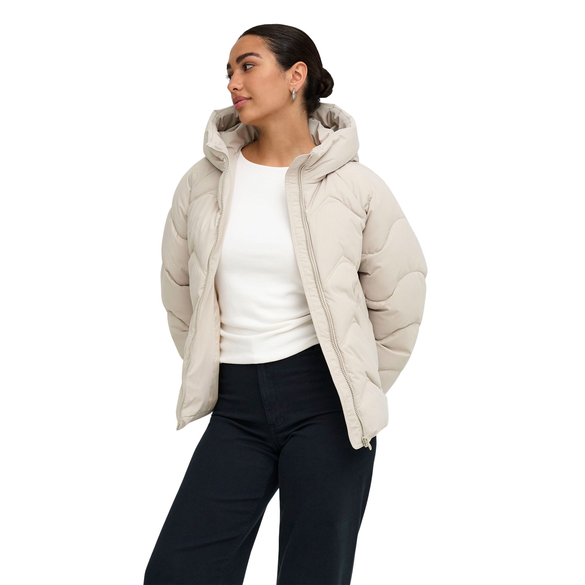 JDY Power Short Hooded Puffer Winterjas Dames
