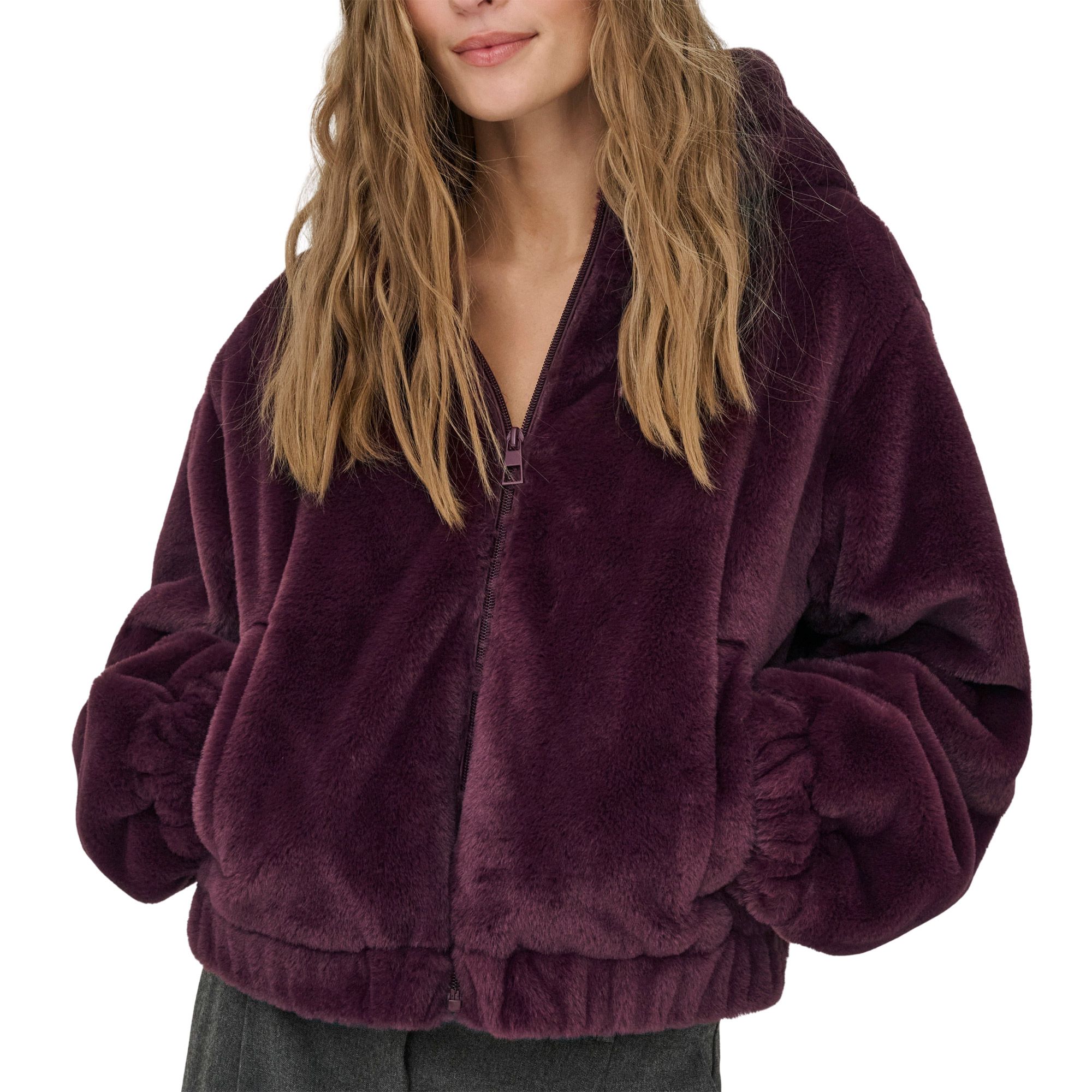 JDY Ola Faux Fur Hood Jacke Damen