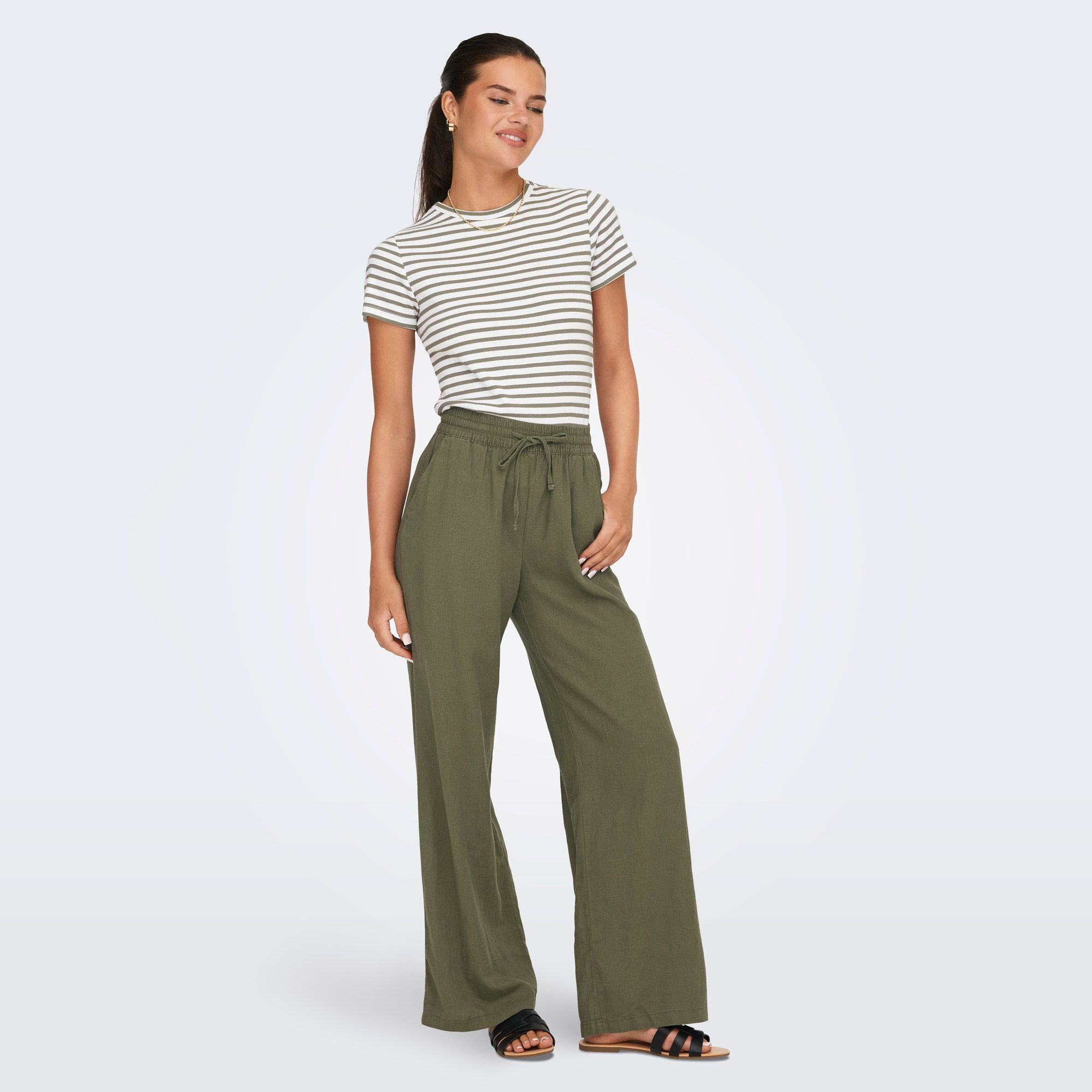 JDY Say Linnen Wide Broek Dames