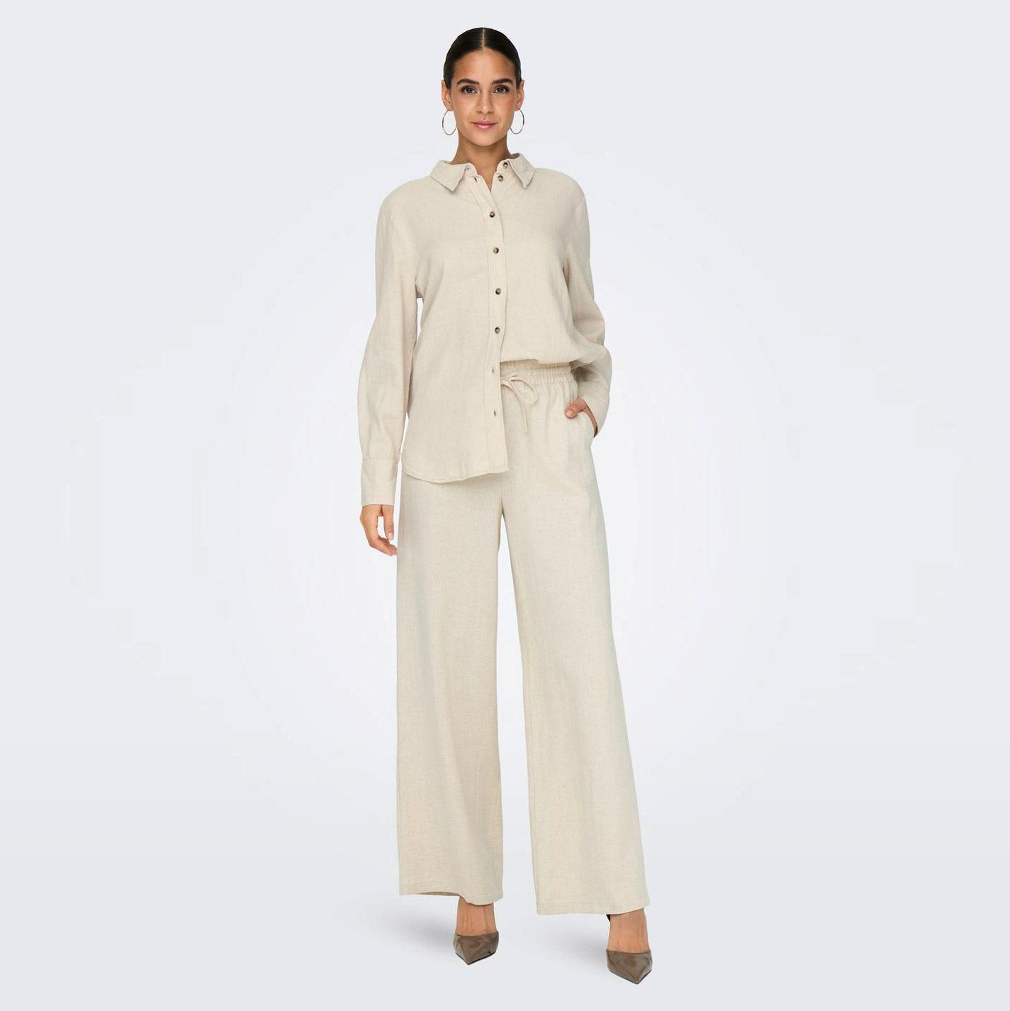 JDY Say Linnen Wide Broek Dames