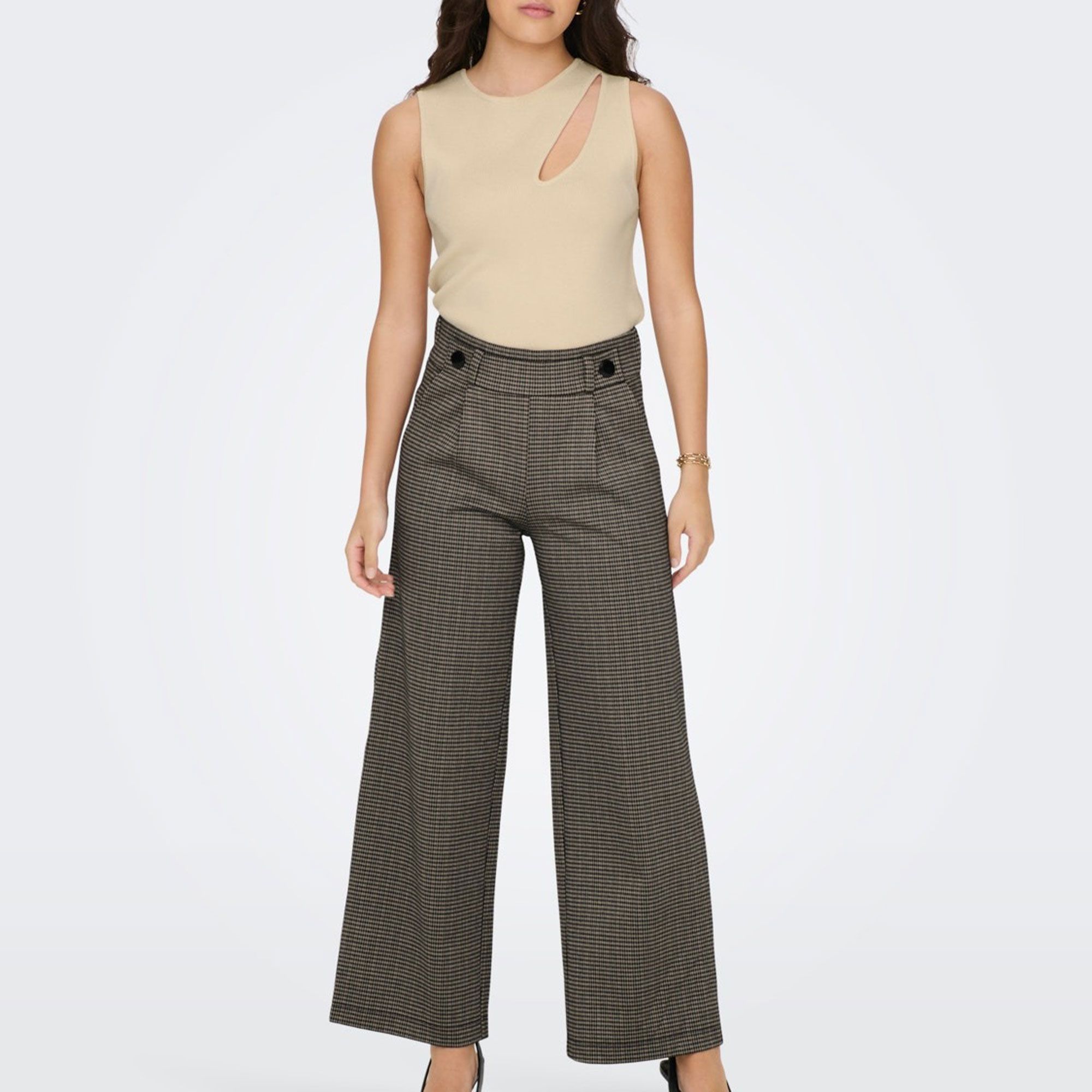 JDY Geggo Mia Check Broek Dames