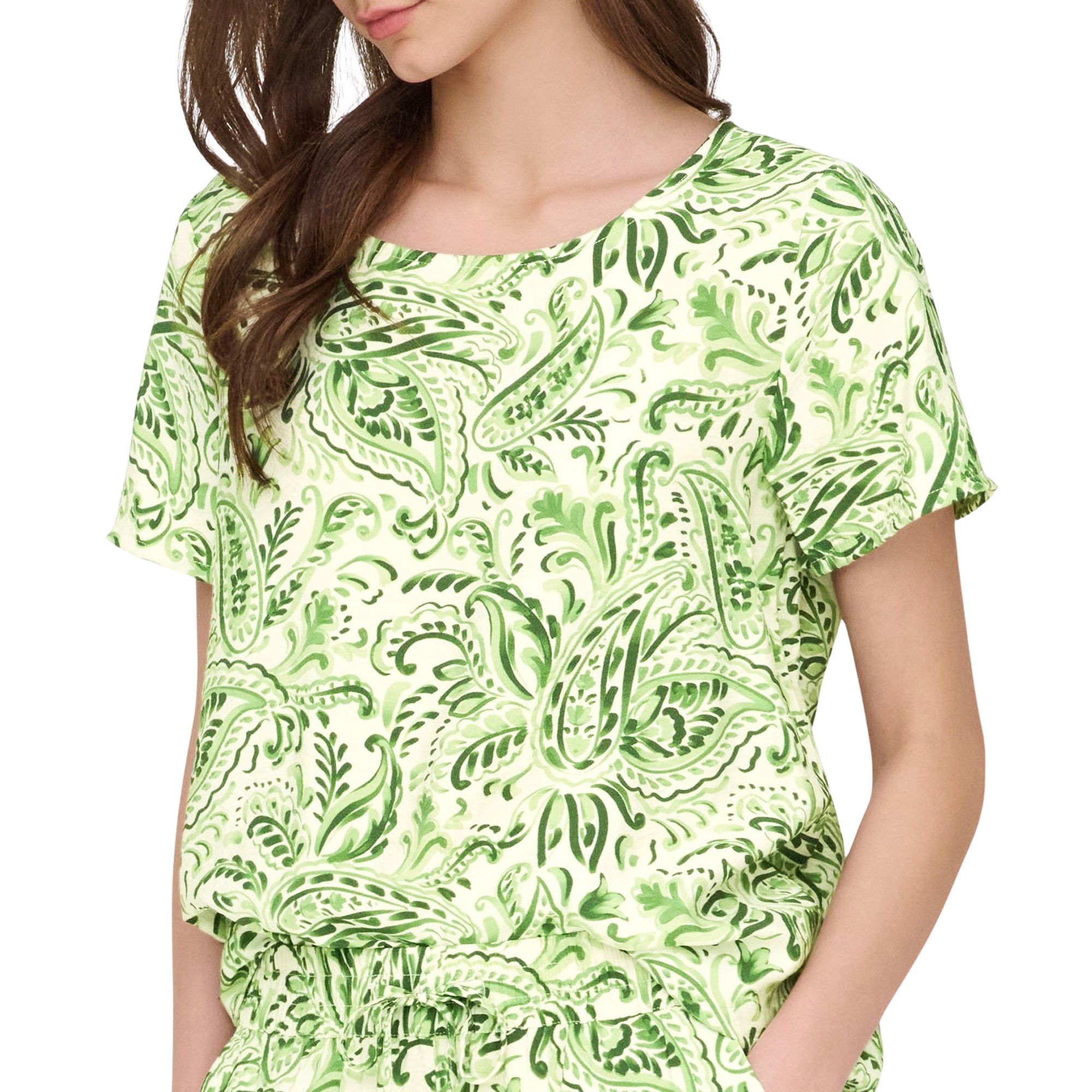 JDY Troya Life Crew Woven T-shirt Dames