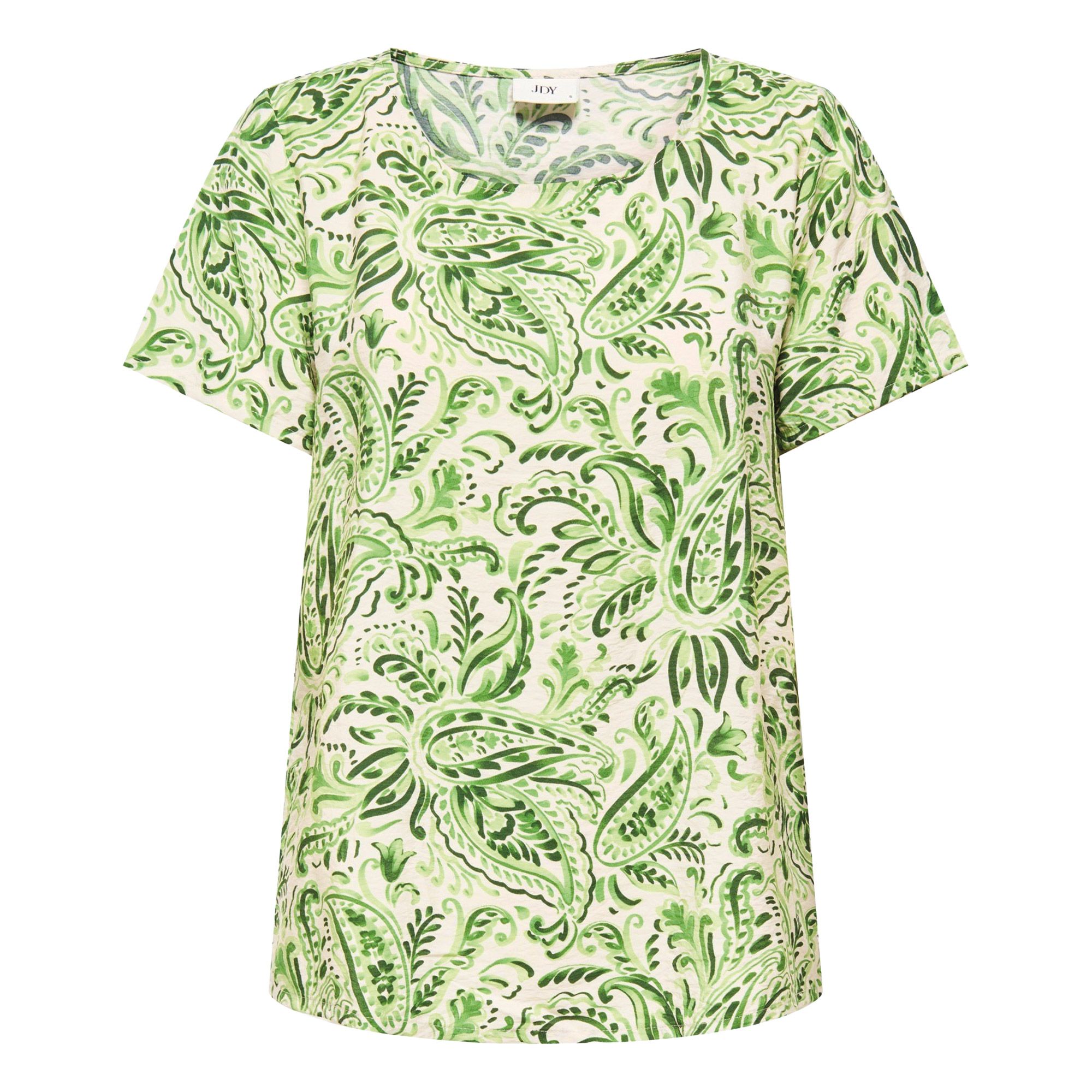 JDY Troya Life Crew Woven T-shirt Dames