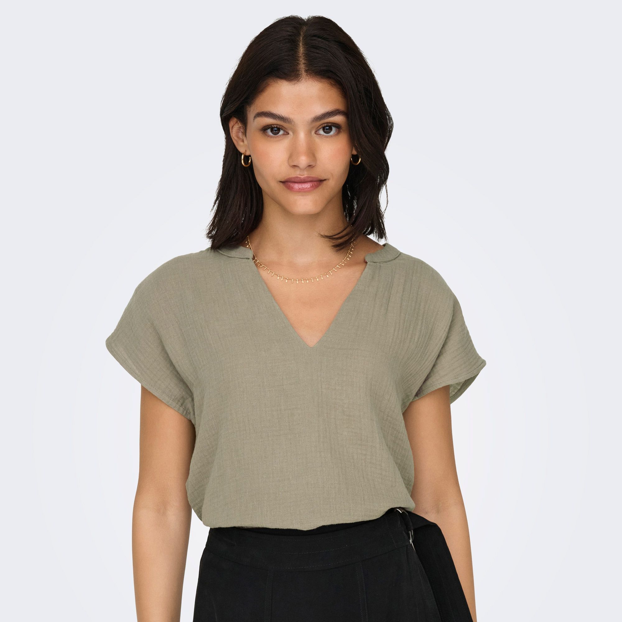 JDY Theis Lion Life SS Woven Top Dames