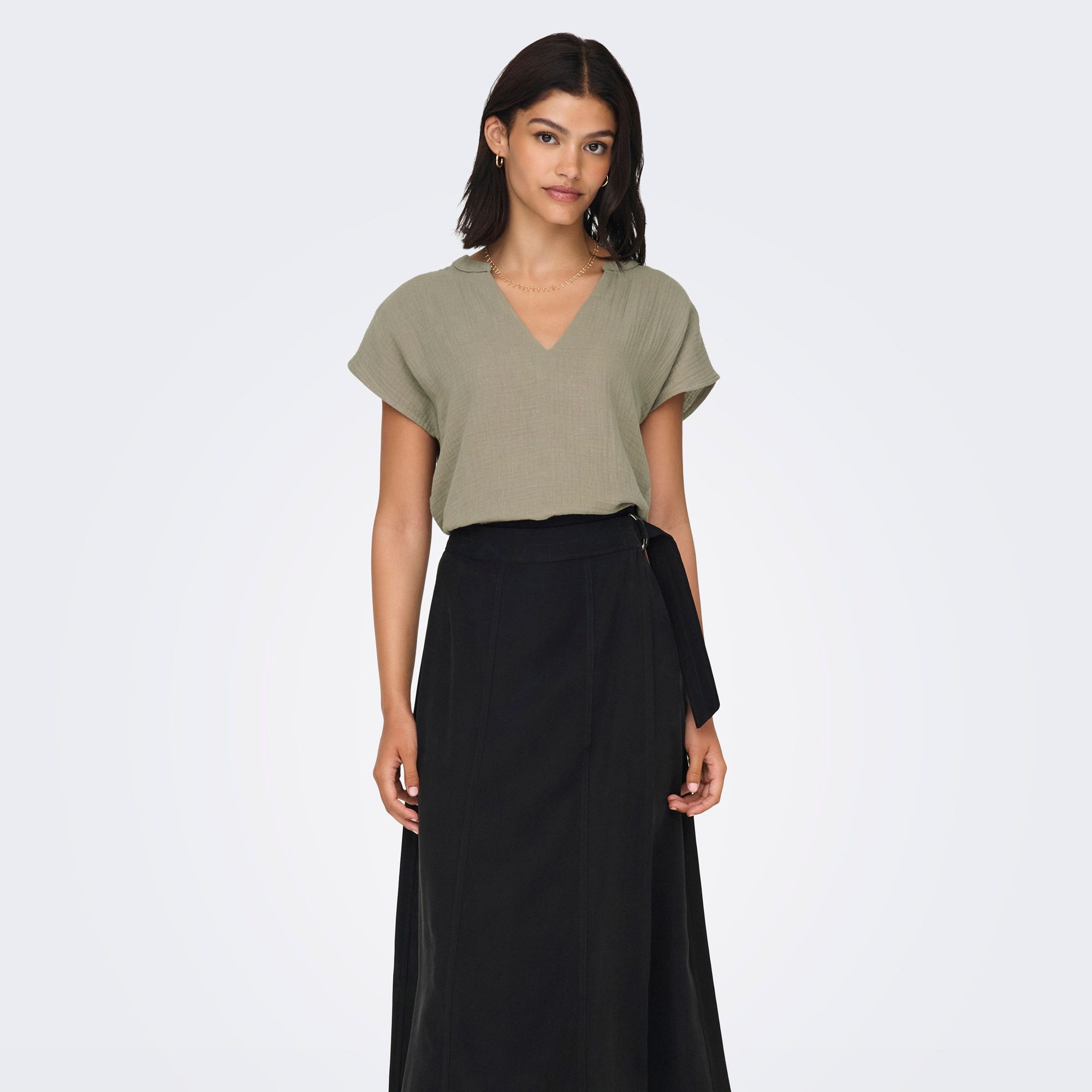 JDY Theis Lion Life SS Woven Top Dames