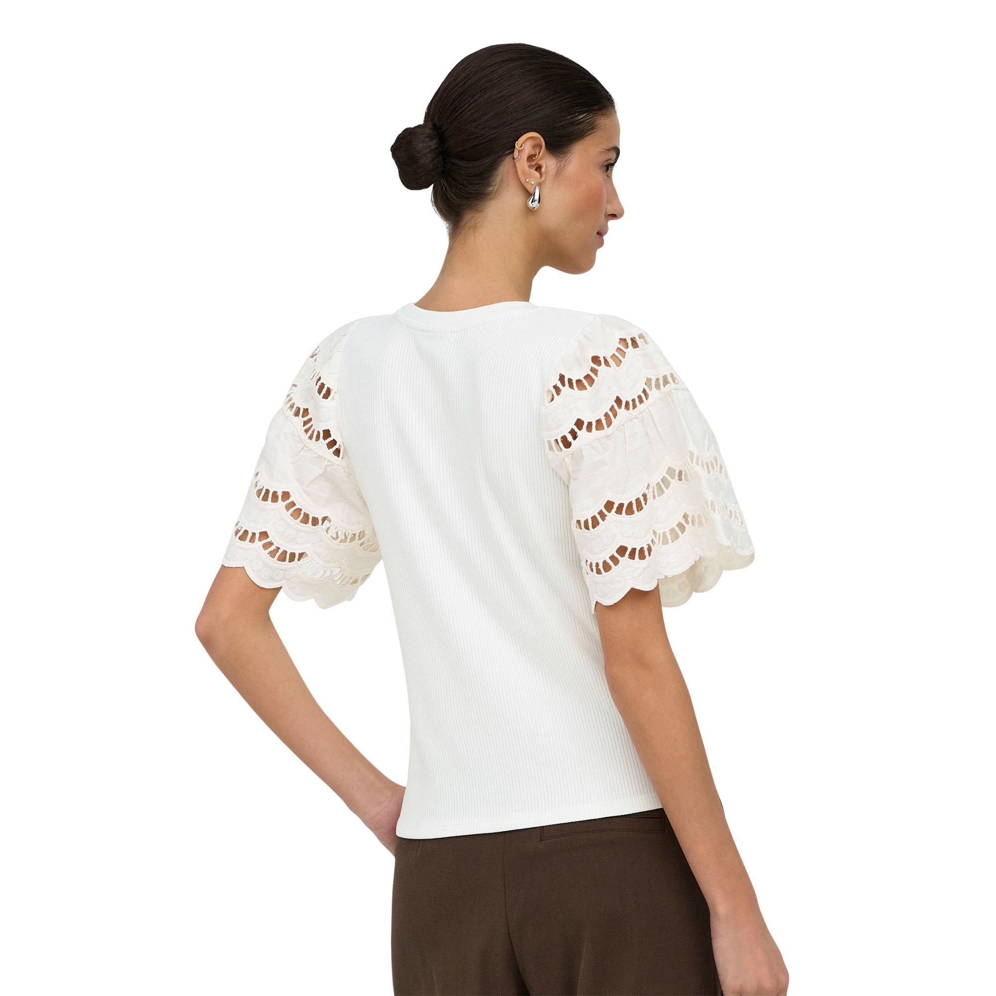 Shirt JDY Hilde SS Broderi Anglaise Femmes