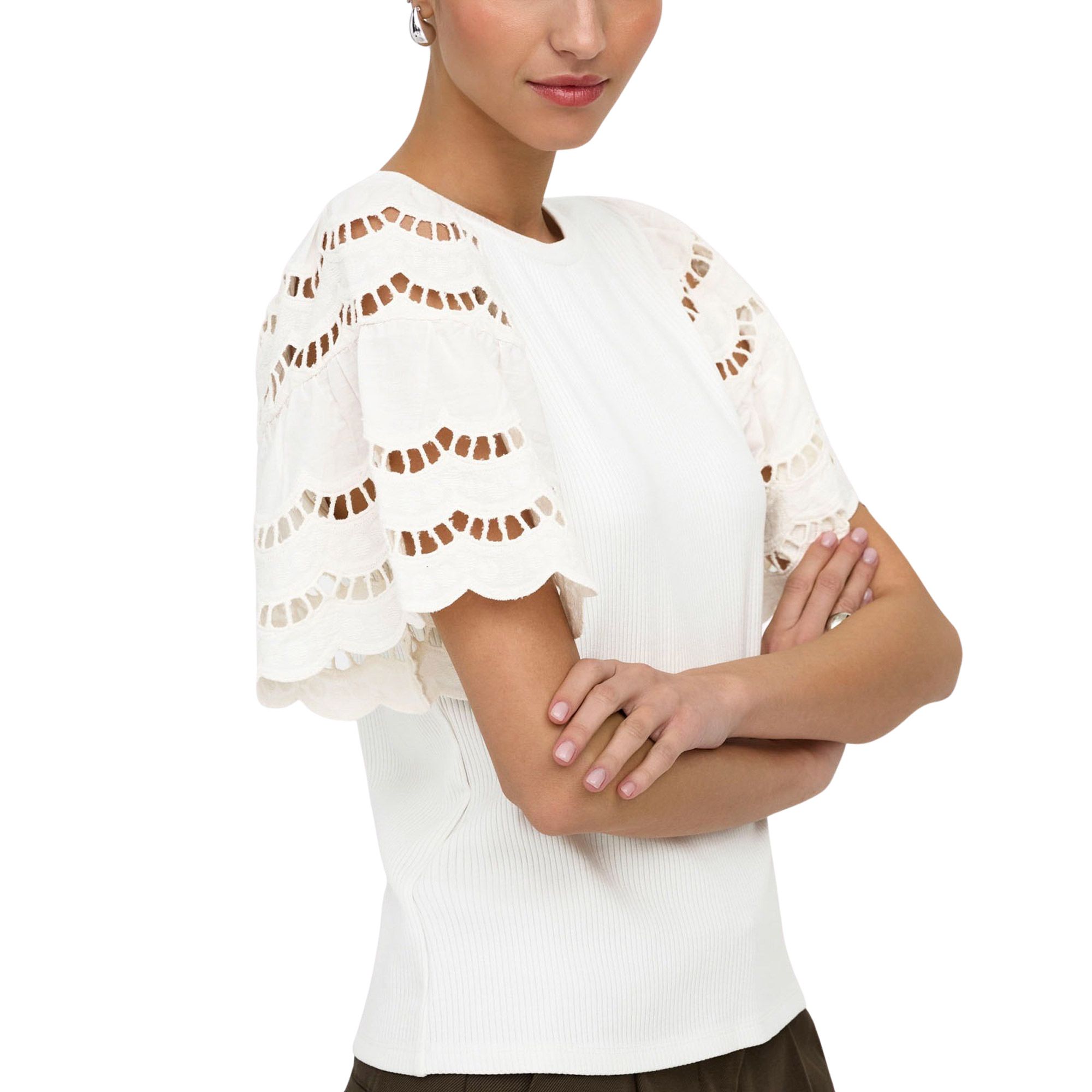 Shirt JDY Hilde SS Broderi Anglaise Femmes