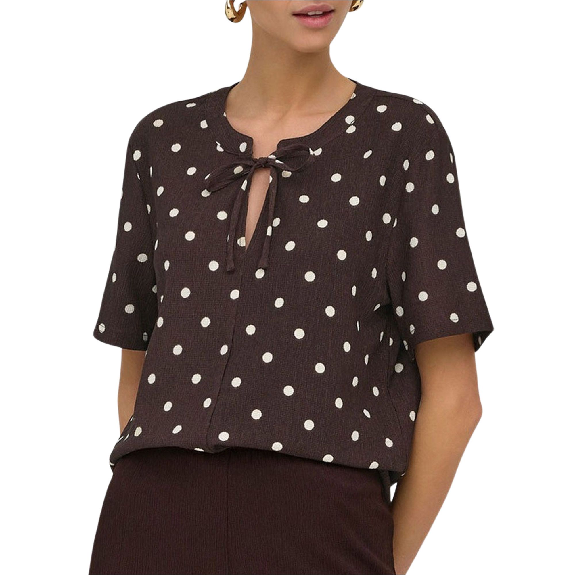 JDY Debbie SS V-neck Shirt Dames