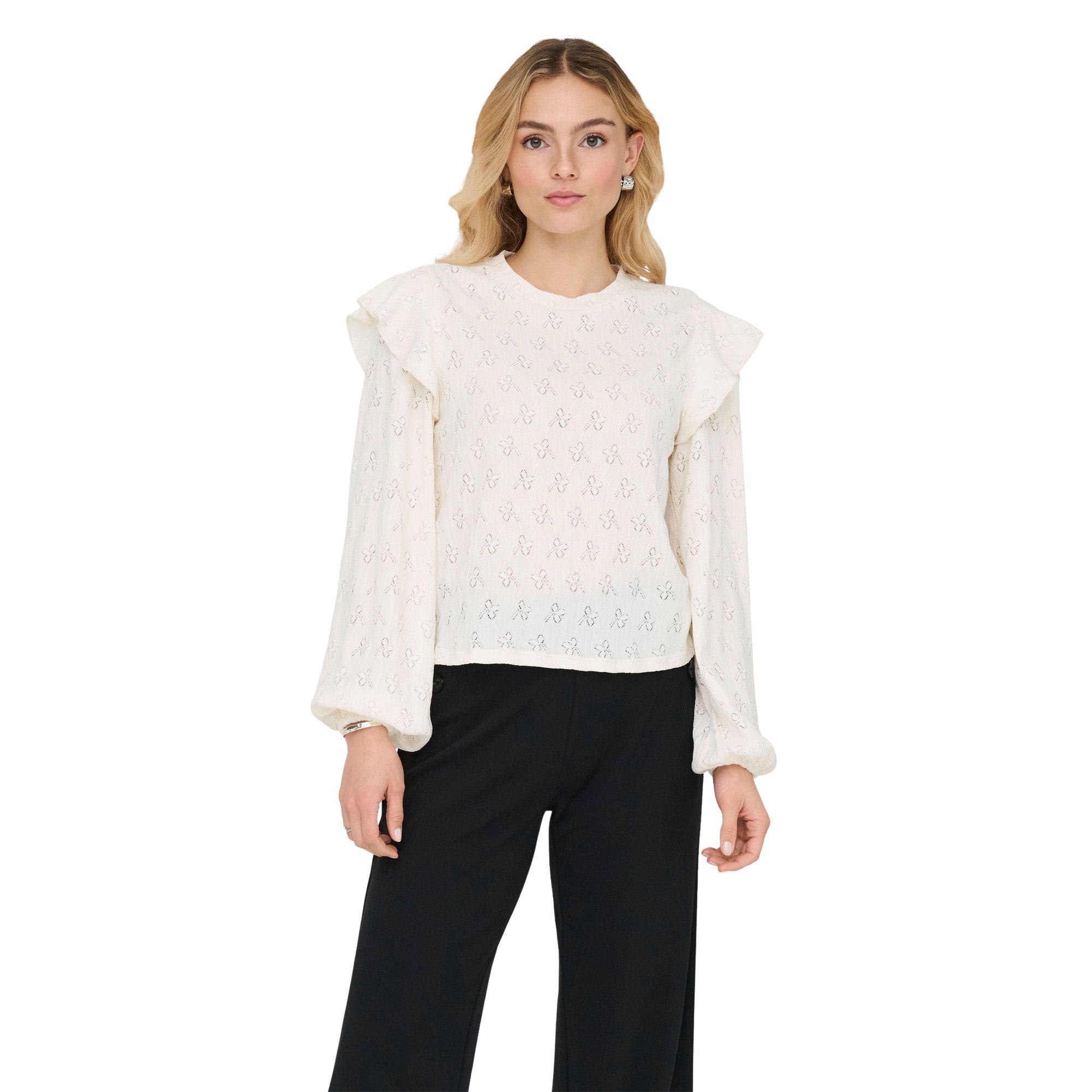 JDY Lollie Life Frill Longsleeve Top Dames