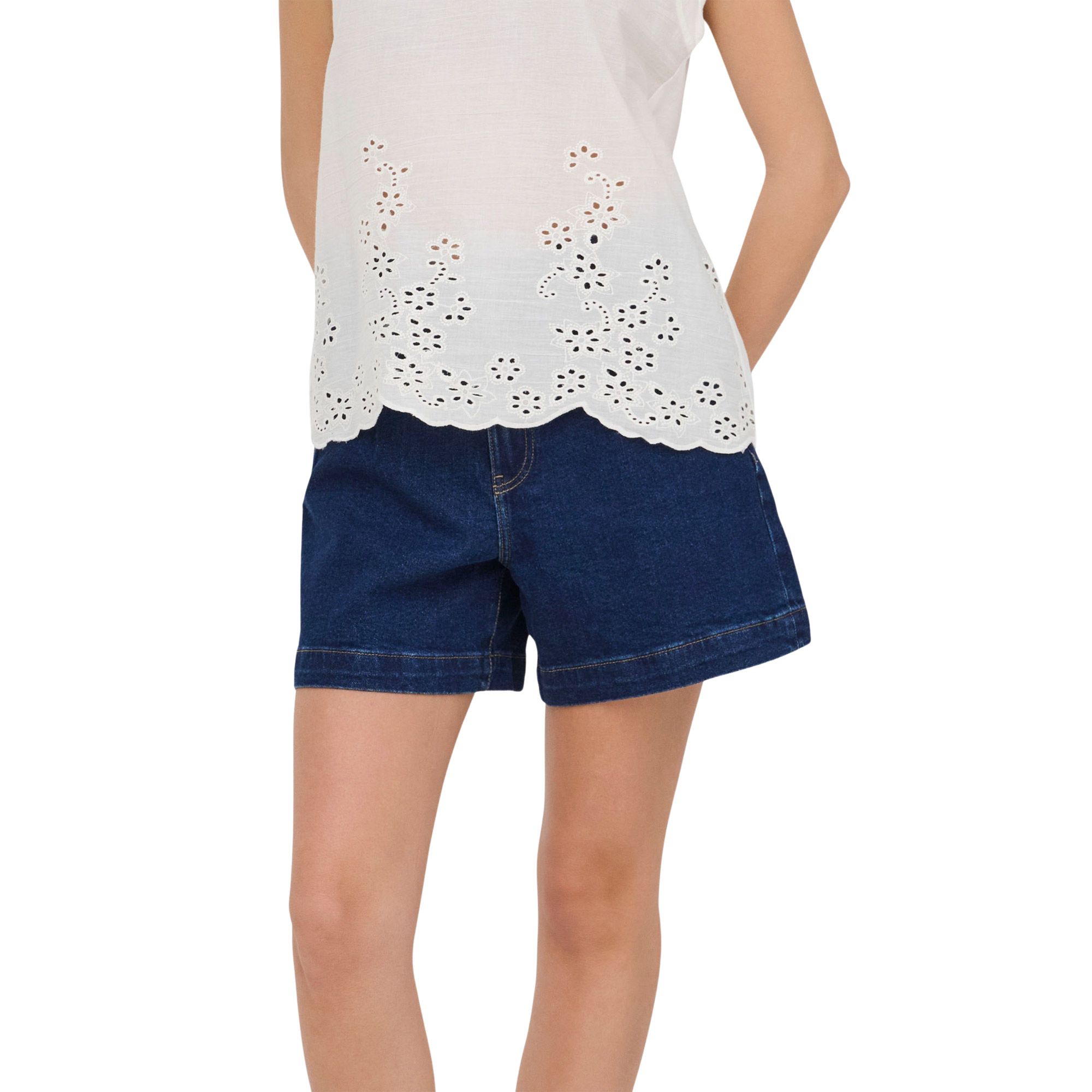 JDY Valerie HW Wide Denim Short Dames